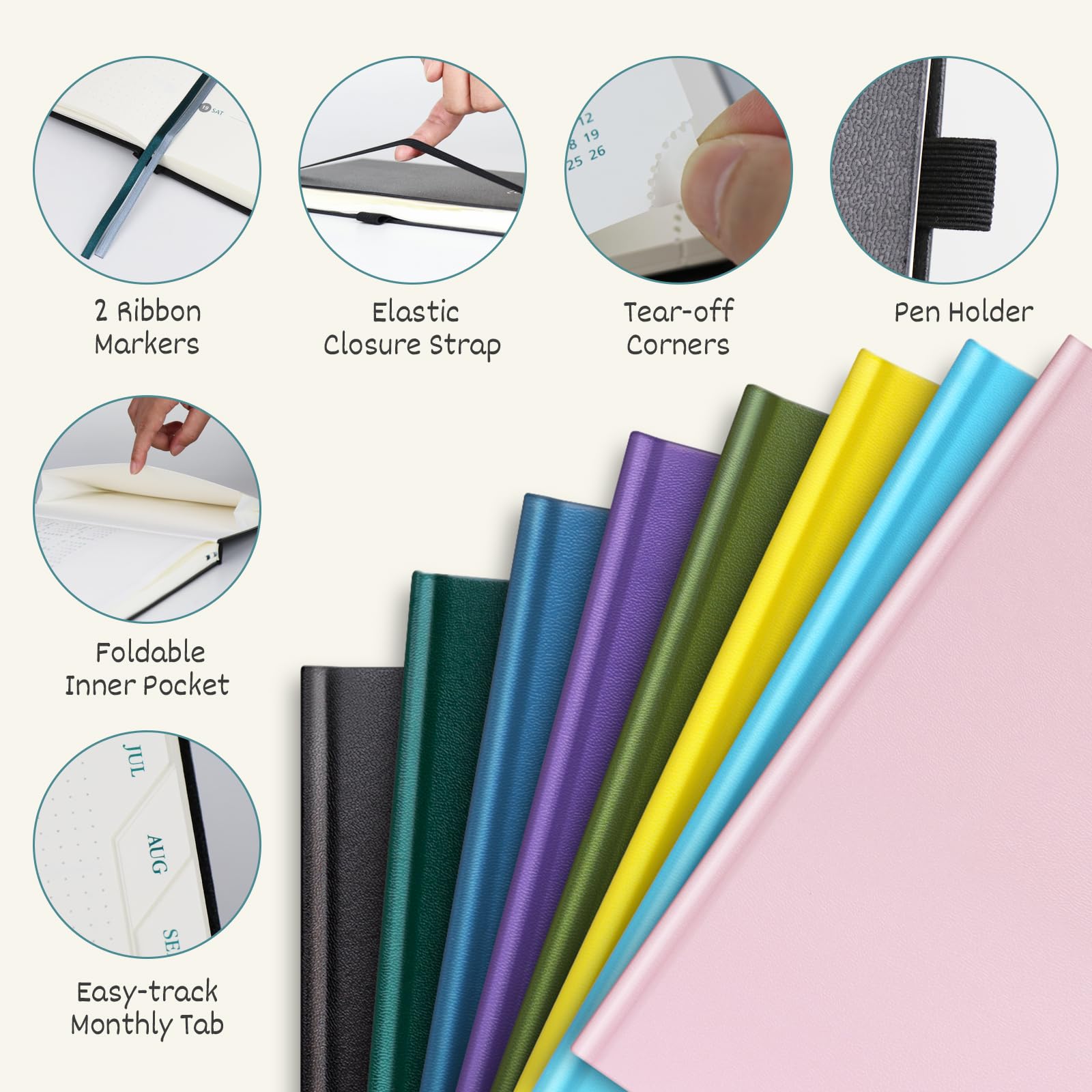 BEZEND 2025 Weekly Planner & Notebook - 8.5