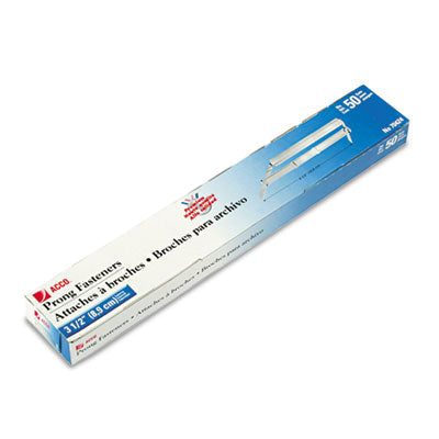 ACCO Premium Two-Piece Two-Prong Paper Fastener Set - 3.5