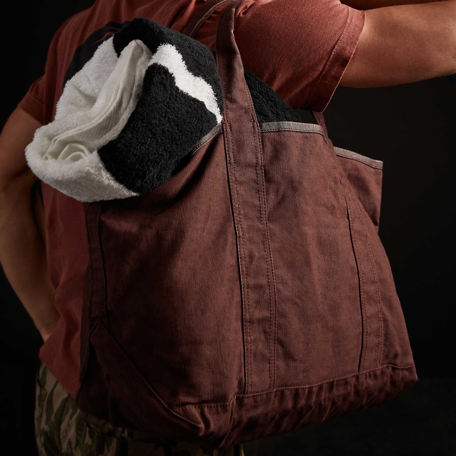 Stylish Dark Plum Canvas Tote Bag - Eco-Friendly Reusable Shopping Bag for Women, Perfect for Groceries, Beach, Work & Everyday Use