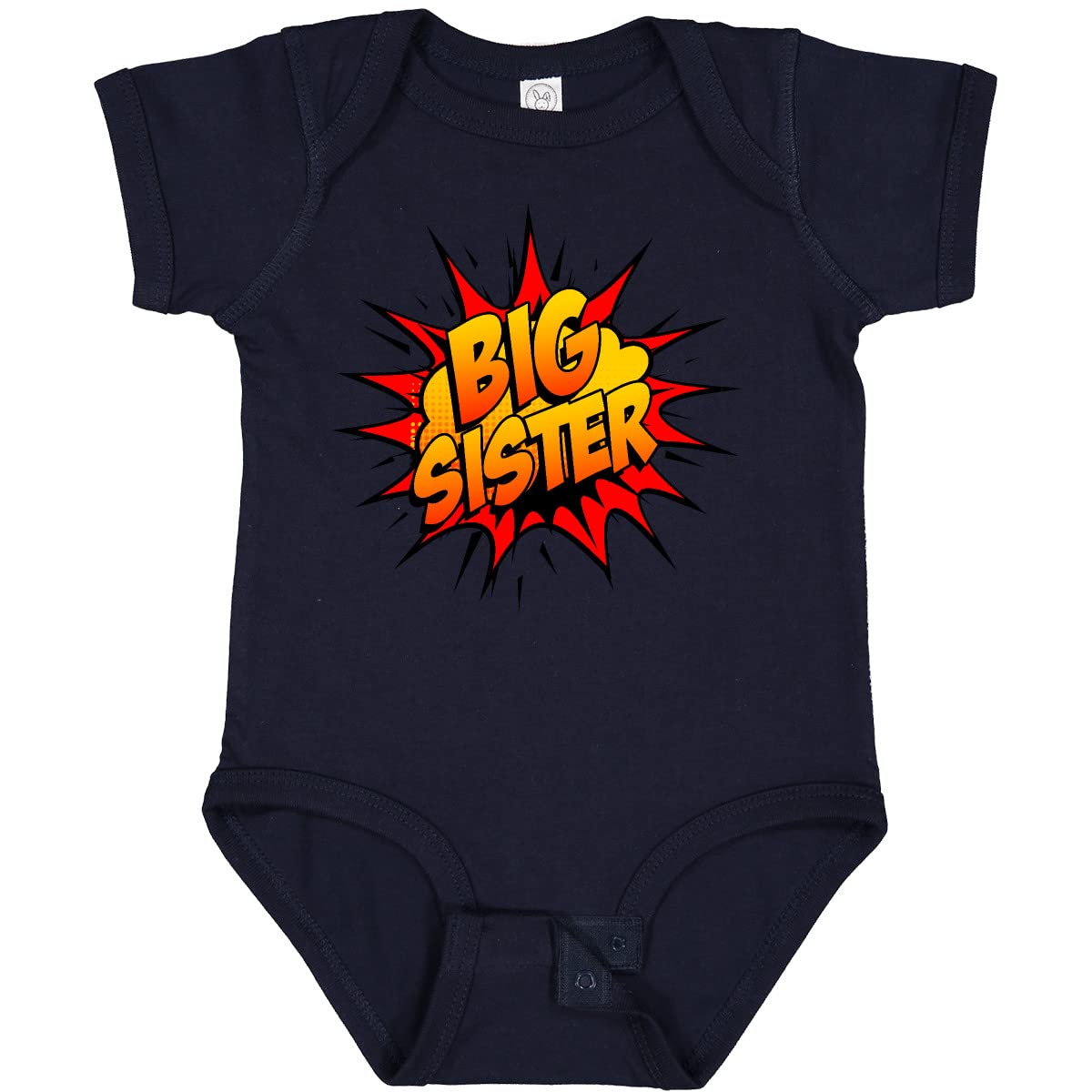 Inktastic Big Sister Super Hero Baby Bodysuit - Cute Cotton Onesie for Newborn & Infant - Perfect Sibling Gift for Baby Shower & Birthday