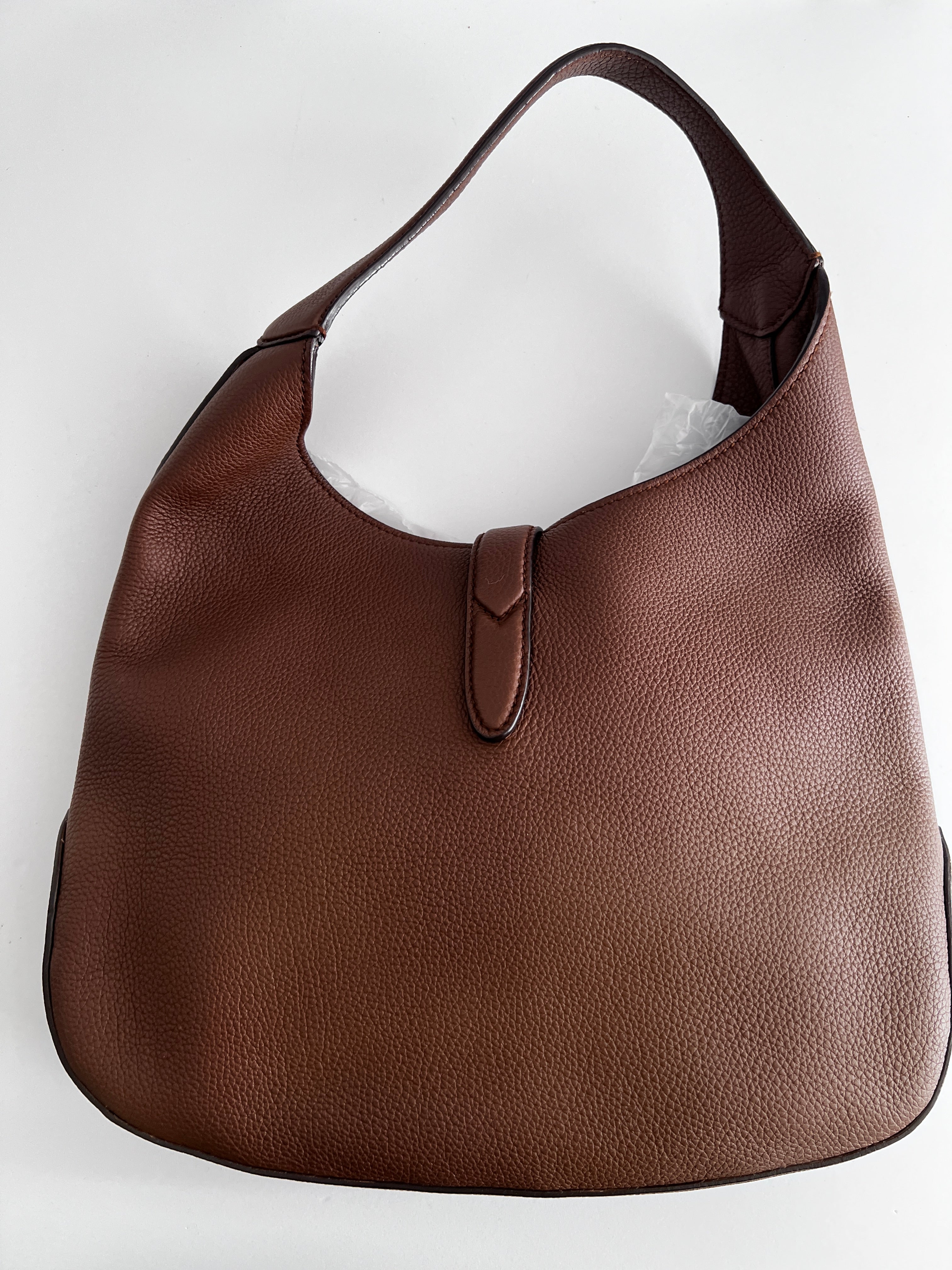 Gucci Brown Grain Leather Hobo Bag - Stylish Crossbody Shoulder Bag for Women, Fashionable Everyday Purse for Work, Travel & Shopping