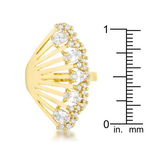 2.15ct Natalie CZ Cocktail Ring in 14k Gold - Elegant Statement Jewelry for Parties, Weddings & Special Occasions