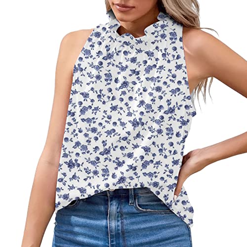 80s Vintage Women's Summer Halter Tank Tops - Casual Sleeveless Shirts & Blouses for Beach, Music Festivals and Retro Outfits