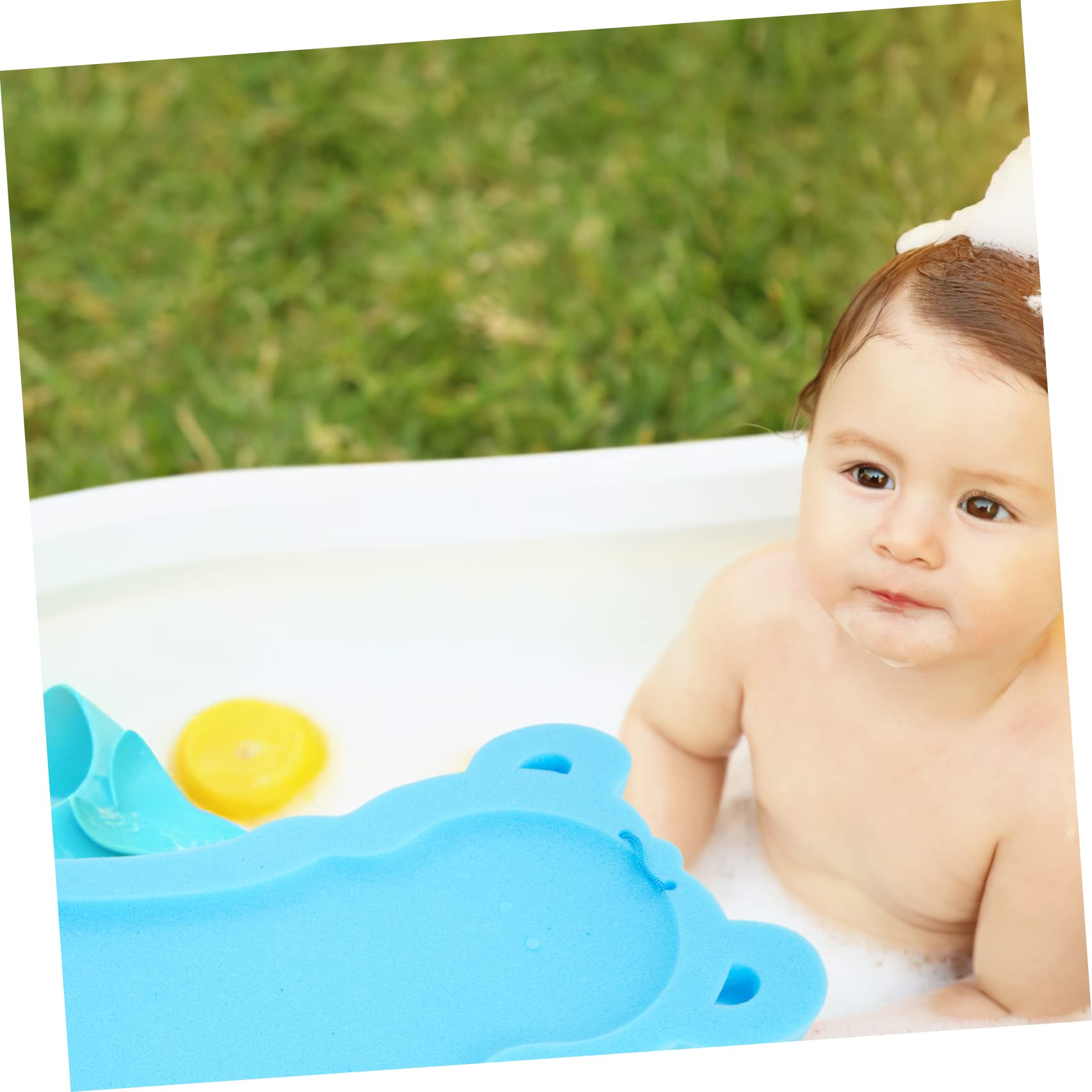 **BIUDECO Soft Sponge Bath Cushion for Newborns & Toddlers - Non-Slip Bathtub Mat for Safe & Comfortable Baby Bathing - Perfect for Boys & Girls (Ideal for Bathtub, Sink, or Baby Tub Use)**