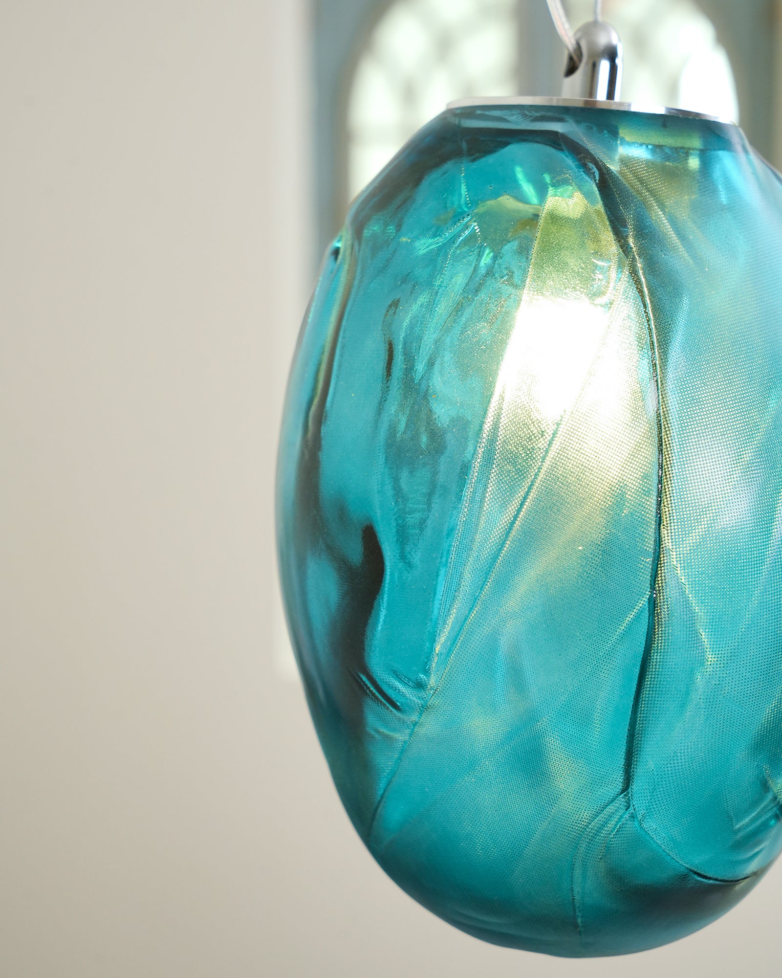 Stylish Blowing Liquid Glass Pendant Light - Modern Handcrafted Glass Chandelier for Dining Room, Kitchen Island & Bedroom Decor