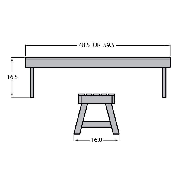 Weather-Resistant Backless Picnic Bench - Durable Outdoor Wooden Bench for Patio, Garden, Park & Camping - Perfect for BBQs, Picnics & Outdoor Gatherings