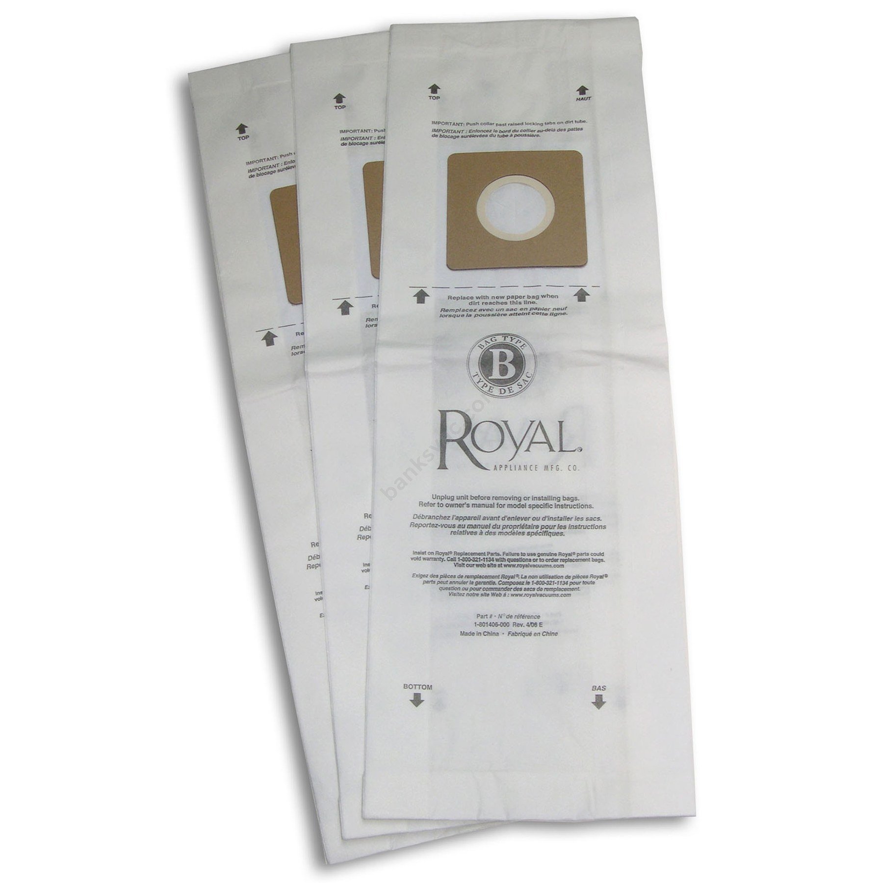 Royal Type B Vacuum Bags - 10 Pack | Compatible with Most Vacuum Cleaners | Perfect for Home Cleaning & Pet Hair Removal