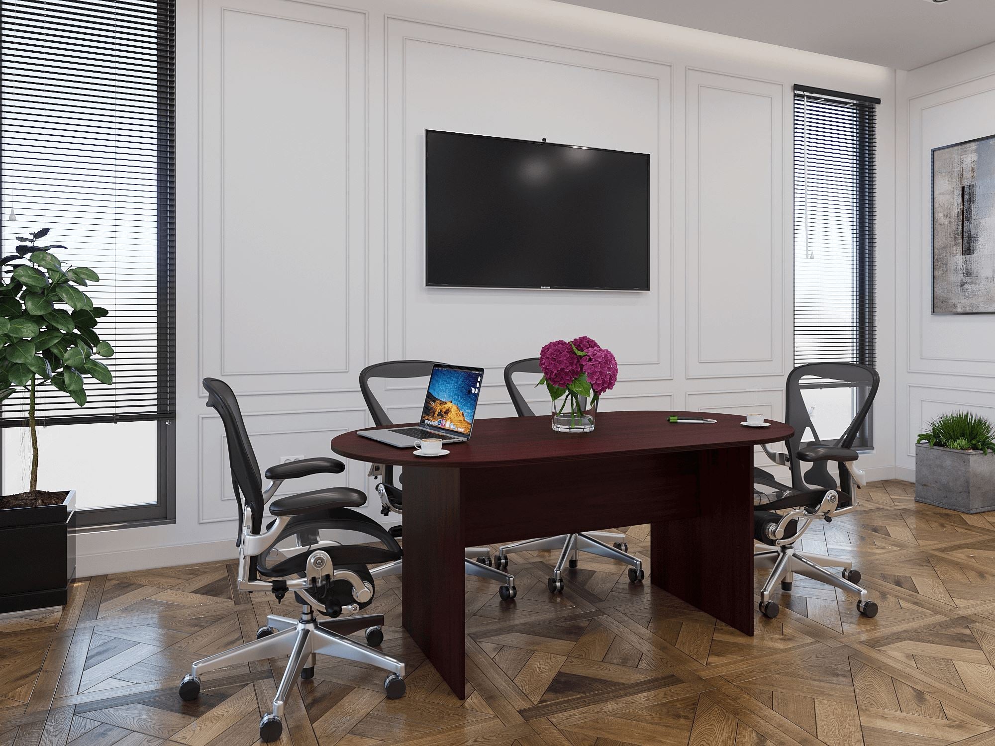 10 Ft Large Conference Table - Modern Office Meeting Table for Boardroom, Training Room & Collaborative Workspaces