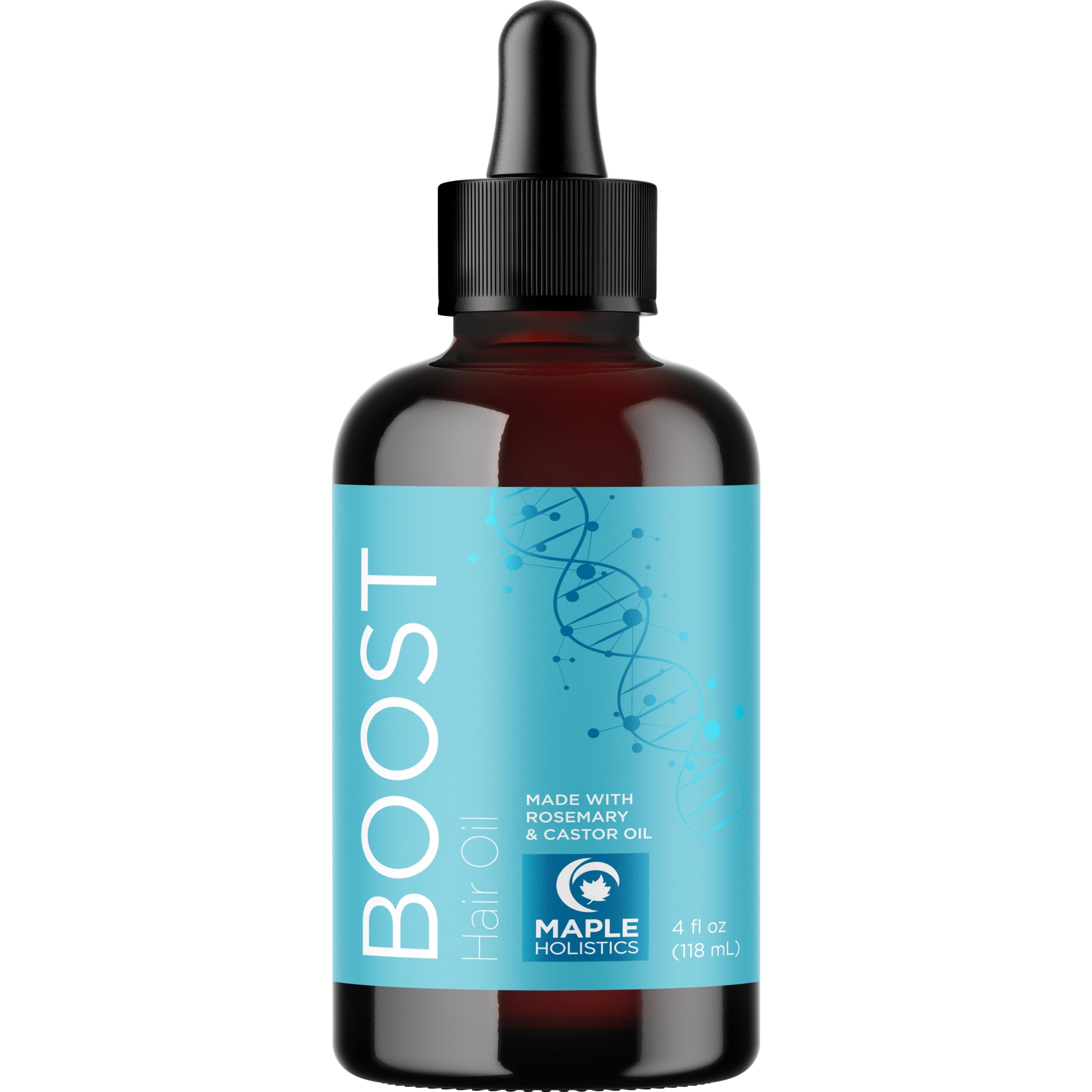 Organic Rosemary Hair Growth Oil for Damaged Hair - Thickening & Strengthening Treatment with Jamaican Black Castor Oil - Vegan Scalp Care for Women & Men - Perfect for Frizzy, Thin & Weak Hair - Daily Hair Care & Styling Essential