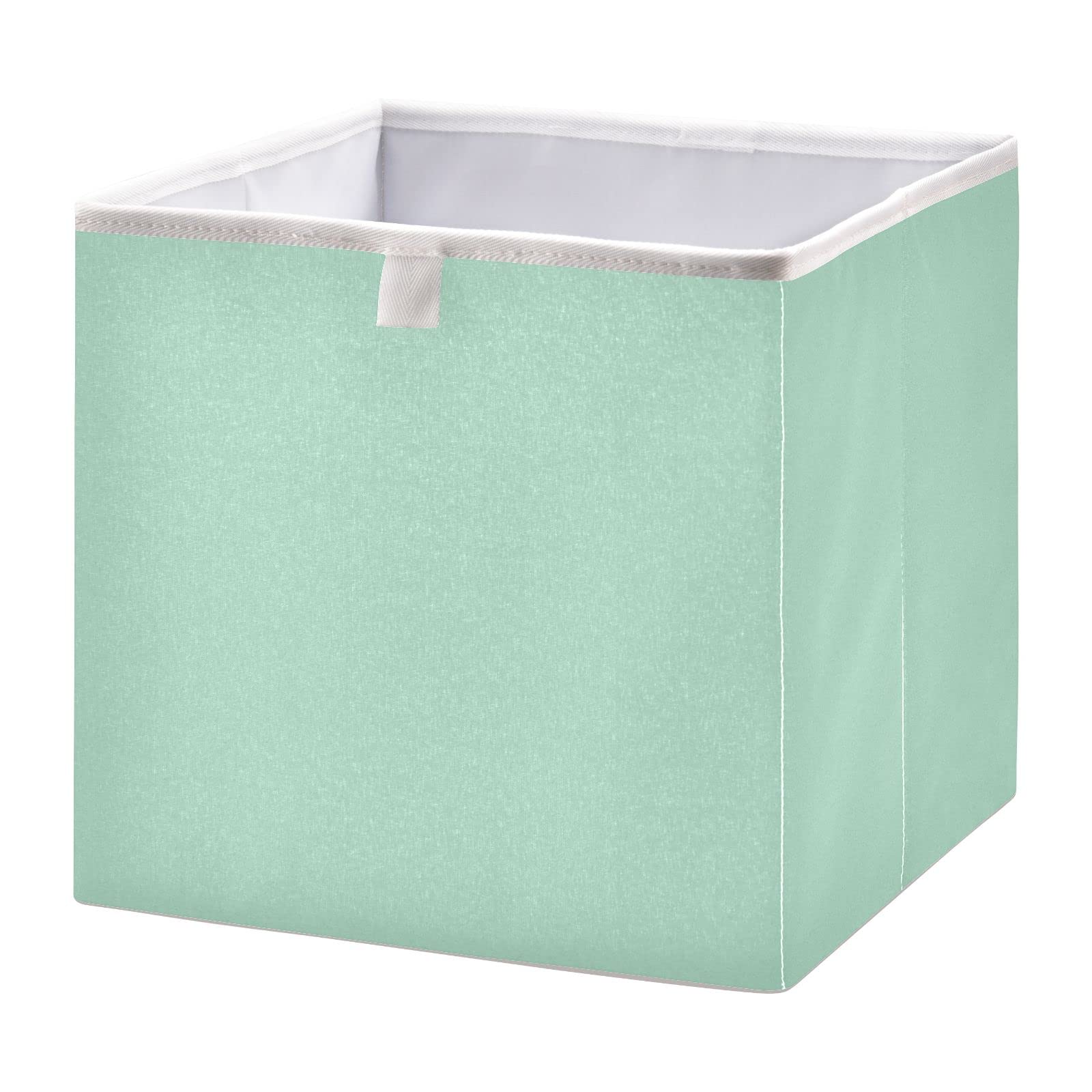 Pastel Green Foldable Storage Cubes & Fabric Bins - Closet Organizer for Clothes, Toys, Books & Office Supplies | Space-Saving Rectangular Shelves for Bedroom, Nursery & Home Organization