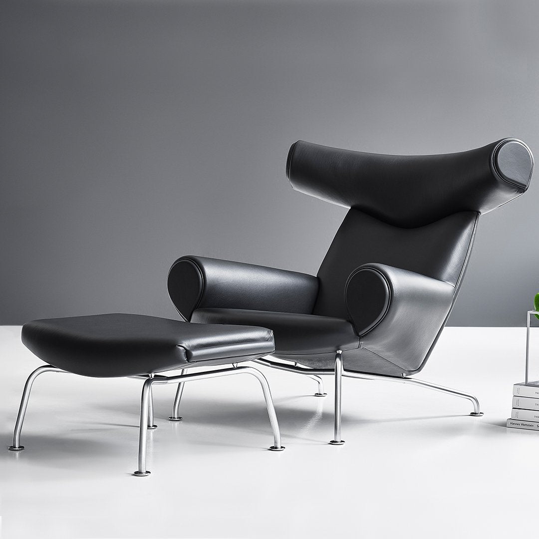 Erik Jørgensen Wegner Ox Ottoman - Premium Footrest for Ox & Queen Chairs - Perfect for Living Room, Lounge & Office Comfort