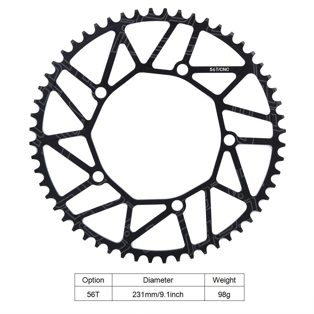 VGEBY1 Bike Chain Wheel - 50/52/54/56/58T 130BCD Single Speed Chainring for Road & Mountain Bikes - Durable Replacement for Cycling & Commuting