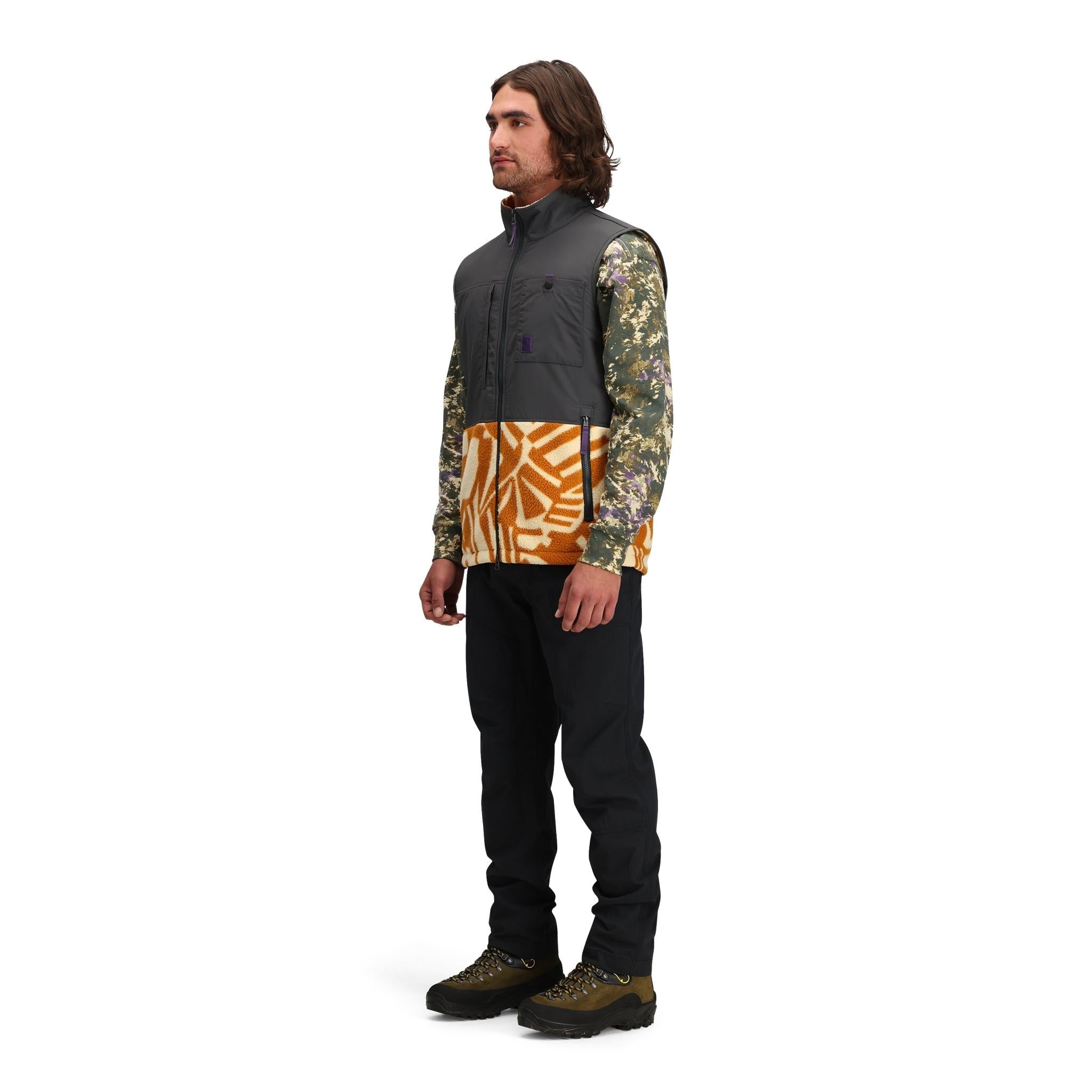 Men's Subalpine Fleece Vest - Lightweight Warm Winter Layering for Hiking & Outdoor Activities - Final Sale