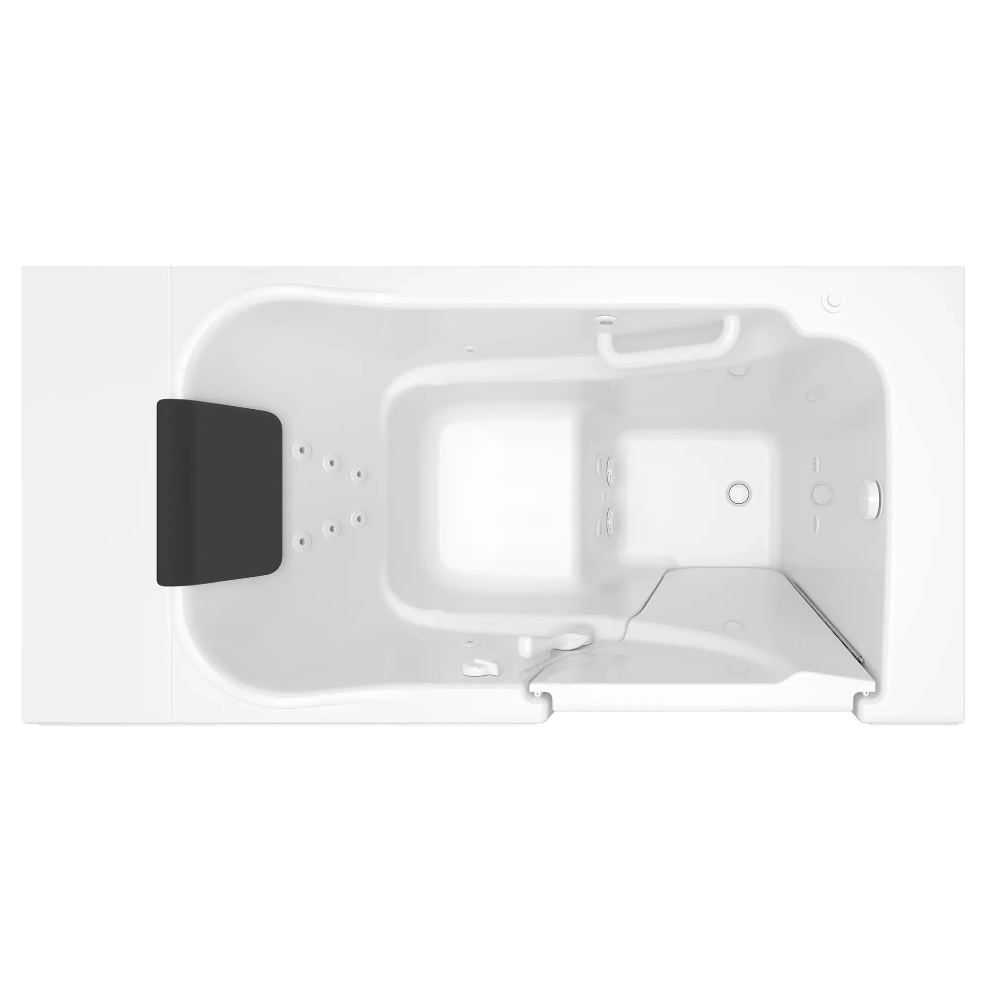 Premium 30 x 52 Inch Gelcoat Walk-In Bathtub with Whirlpool System - Right Hand Drain for Elderly & Mobility Support - Ideal for Safe Bathing & Hydrotherapy at Home