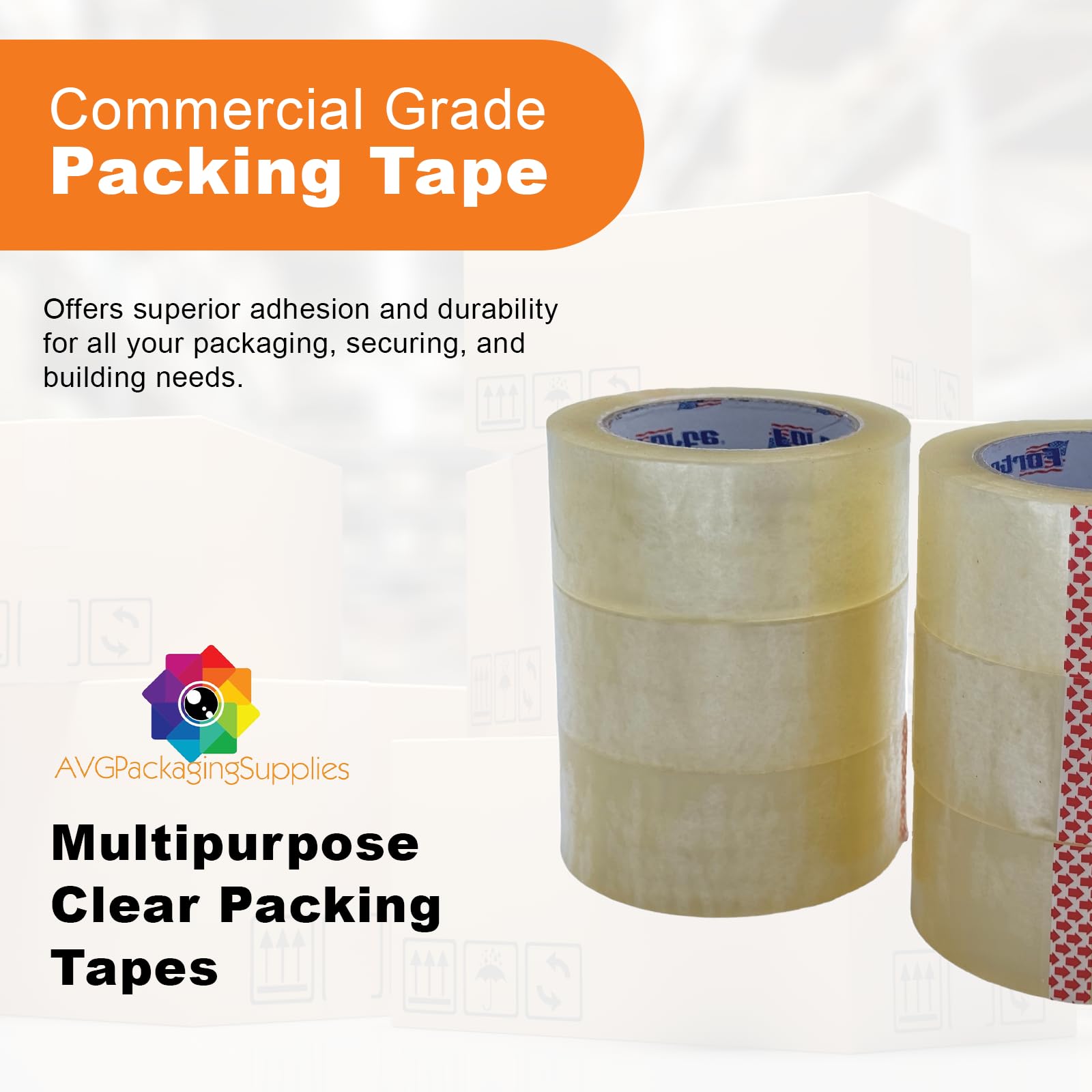 3” x 110 Yds Clear Packing Tape - 2Mil Acrylic Carton Sealing Tape for Shipping Boxes, Heavy Duty Adhesive Industrial Packaging Tape (24 Rolls) - Perfect for Business Shipping, Warehouse & Ecommerce Packaging