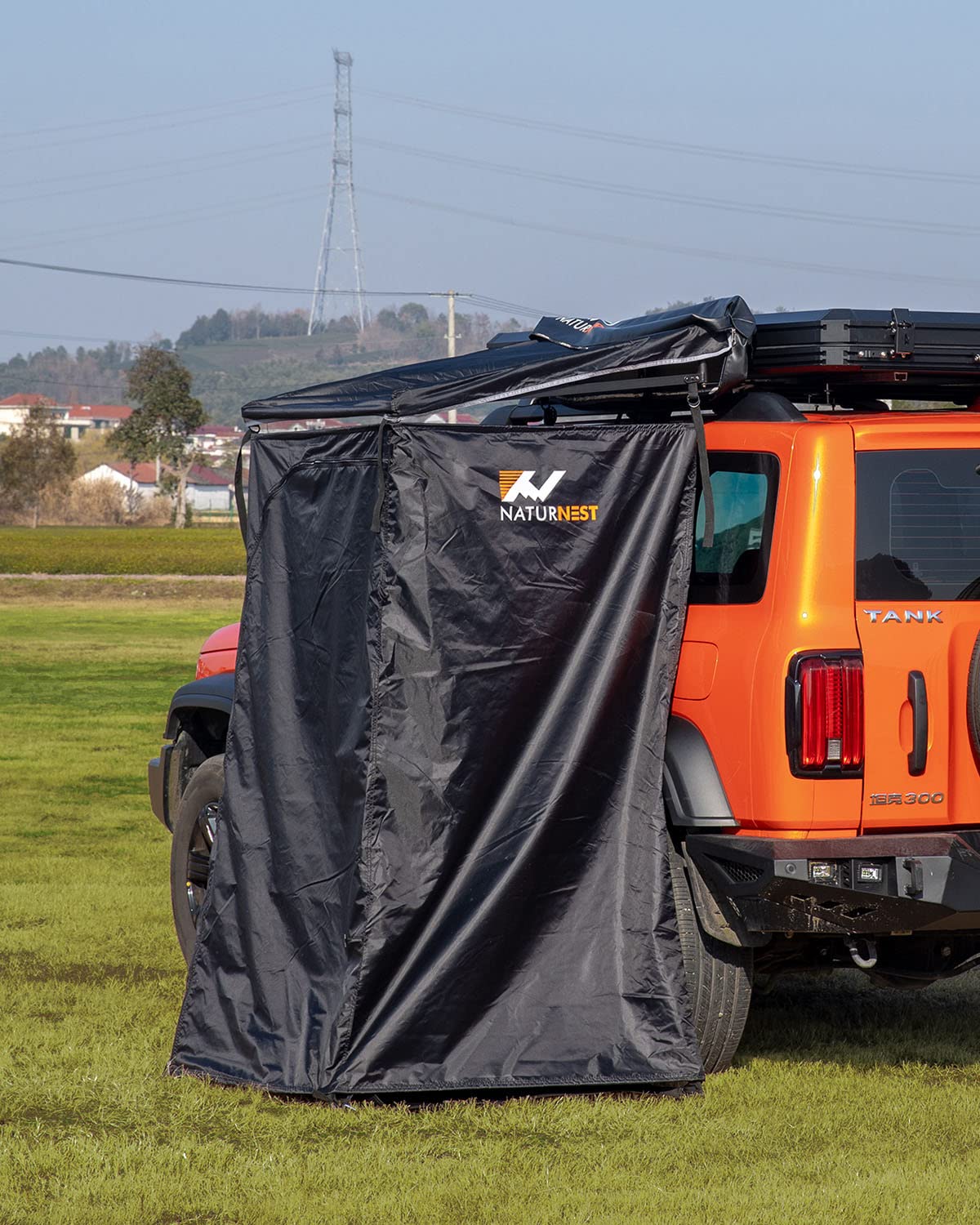 **Naturnest Portable Shower Tent – Outdoor Camping Shower Privacy Shelter for Jeep, Truck, Van & SUV – Waterproof & Lightweight for Overlanding, Beach, RV & Backpacking**    *(Use Cases: Perfect for camping trips, beach showers, RV travel, off-grid adventures, and outdoor privacy needs.)*