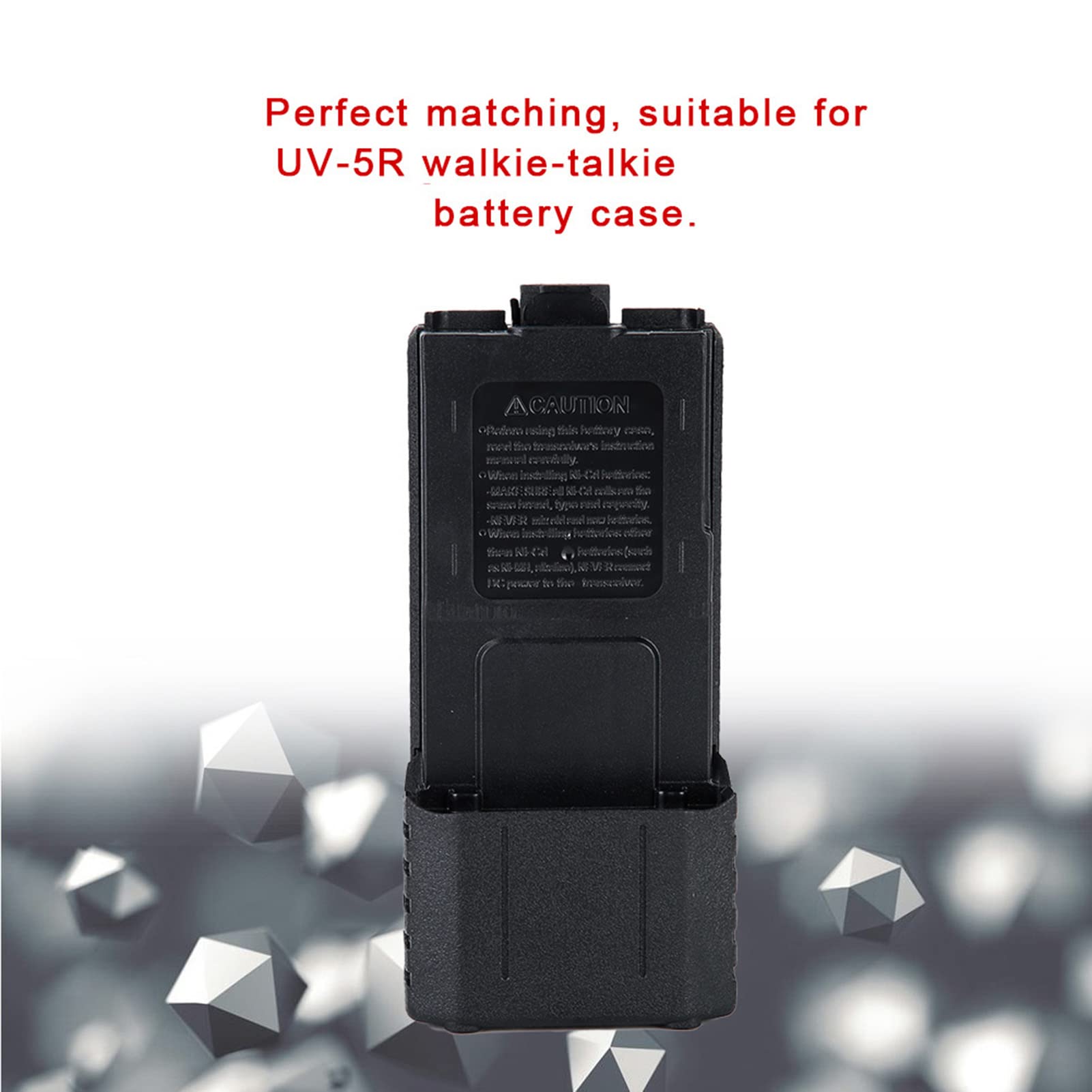 Baofeng UV5R Extended Battery Box with 6 AA Battery Tester - Compatible with UV5R, UV5RE, UV5RA Walkie Talkies - Perfect for Outdoor Adventures, Emergency Communication, and Hiking