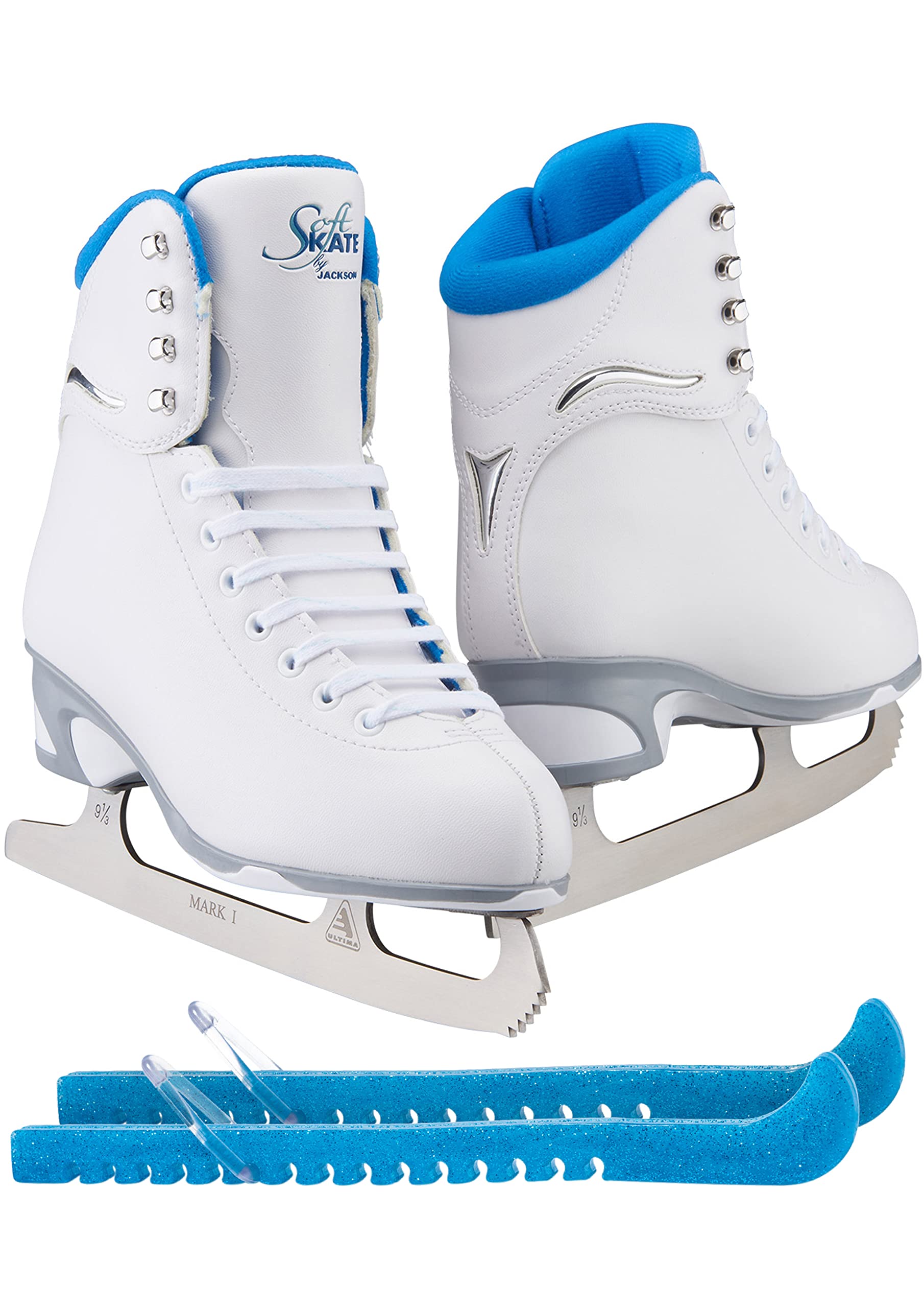 Jackson Ultima Finesse JS180/JS181/JS184 Women's & Girls' Figure Skates with Guardog Skate Guards - 2023 New Release | Perfect for Ice Skating Practice, Competitions & Recreational Use