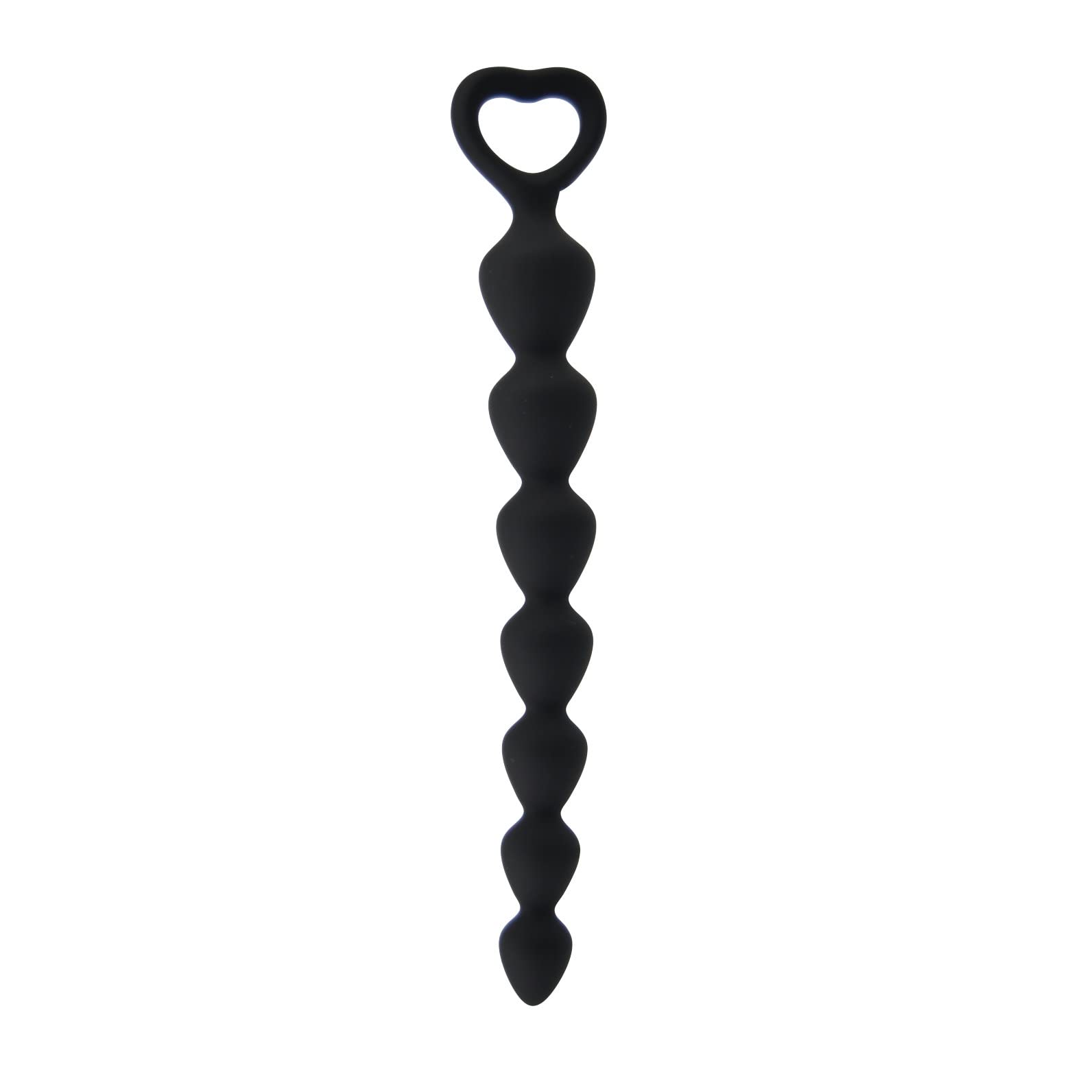 Loving Joy Silicone Anal Beads with Heart-Shaped Handle - Soft & Flexible Adult Sex Toy for Couples & Solo Play - Perfect for Sensual Exploration & Intimate Pleasure