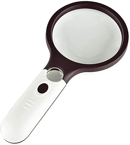 4X-30X Magnifying Glass with LED Light - 125mm HD Lens, Portable Handheld Illuminated Magnifier for Reading, Jewelry, Stamps & Coin Inspection - Perfect for Hobbyists, Collectors & Seniors