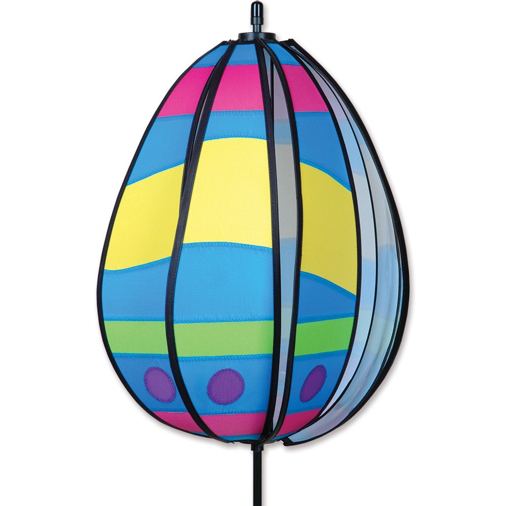 Premier 22341 Yellow Wavy Wind Spinner - Decorative Metal Garden Spinner for Outdoor Yard Decor, Patio, Lawn & Landscape Ornament | Perfect for Backyard, Porch & Garden Wind Art