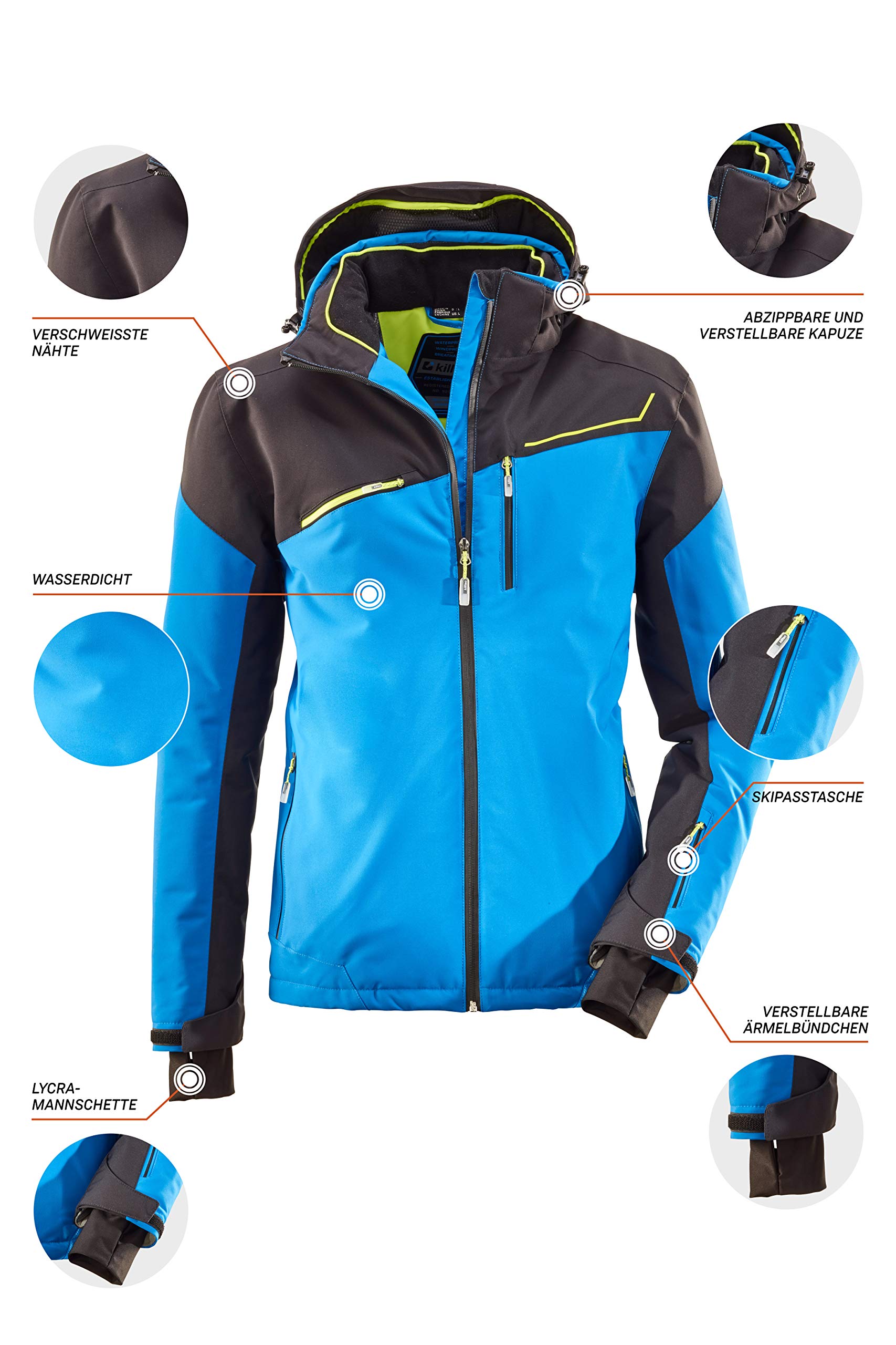 Men's Winter Snow Jacket - Waterproof Insulated Ski Coat for Cold Weather - Perfect for Skiing, Snowboarding & Outdoor Adventures