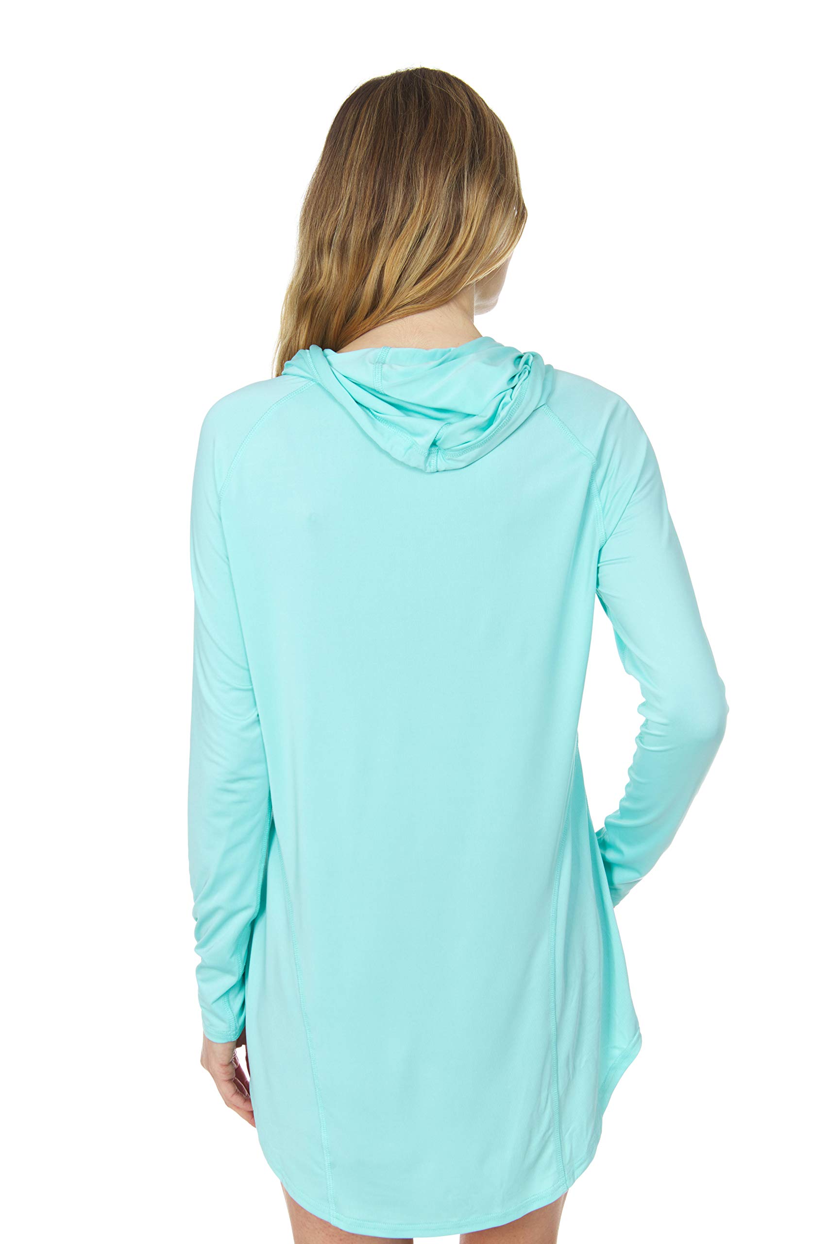 Swiss Alps Women's UPF 40+ Sun Protection Hooded Swim Cover-Up Dress - Moisture Wicking Quick Dry Beachwear for Pool, Vacation & Summer Outings