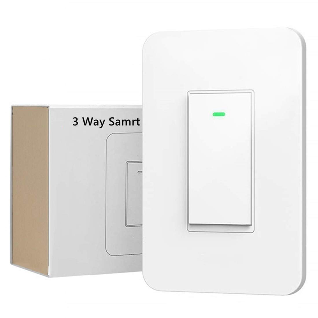 Nexete 3-Way Smart Wi-Fi Light Switch - Compatible with Amazon Alexa & Google Assistant, No Hub Required, Timer Function - Perfect for Home Automation & Smart Lighting Control (1-Pack)