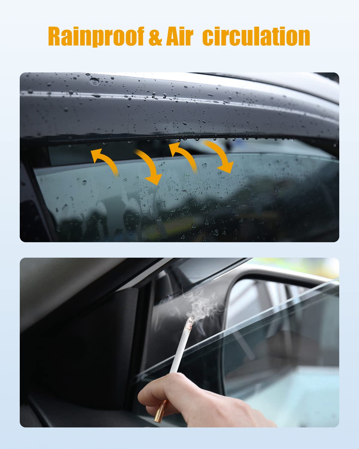 ROADFAR 4Pc Window Deflector Rain Guard for Toyota Tacoma 2016-2020 | Outside Mount Weather Protection | Perfect for Rainy Days & Off-Road Adventures