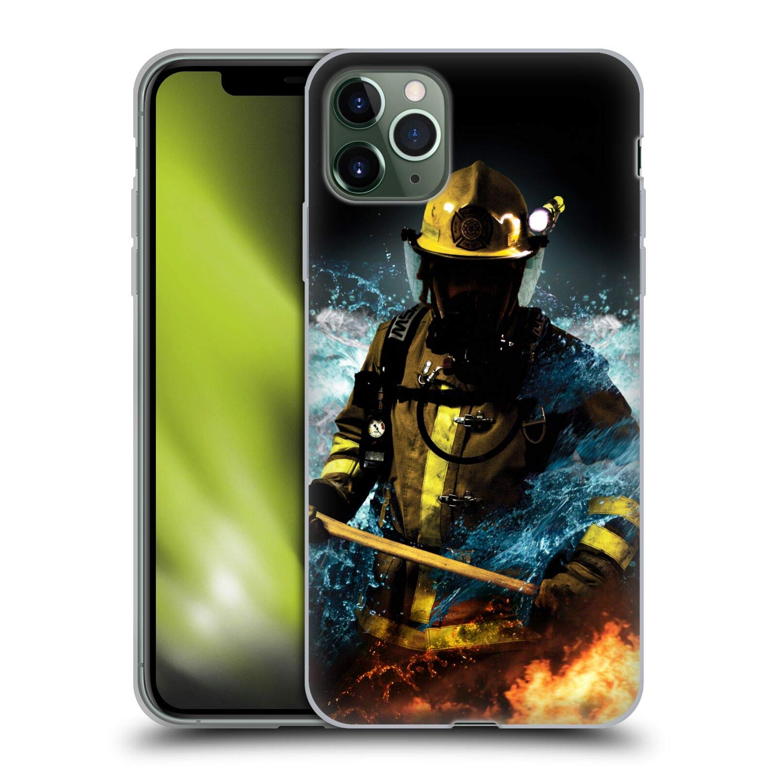 Officially Licensed Jason Bullard Firefighter iPhone 11 Pro Max Case - Soft Gel Protective Cover for Fireman Lovers | Perfect for First Responders, EMS Workers & Fire Department Gifts
