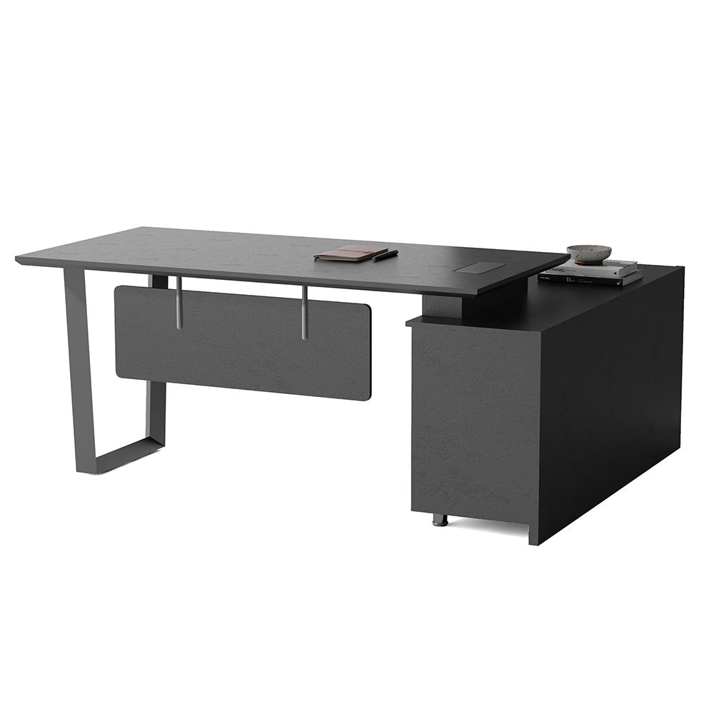 Stand Up Desk Modesty Panel - Black Privacy Screen for Standing Workstations | Perfect for Office, Home & Workspace Privacy