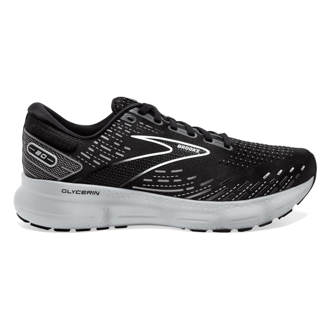 Brooks Glycerin 20 Wide Running Shoes for Men - Premium Cushioned Road Running Sneakers for Long Distance & Marathon Training