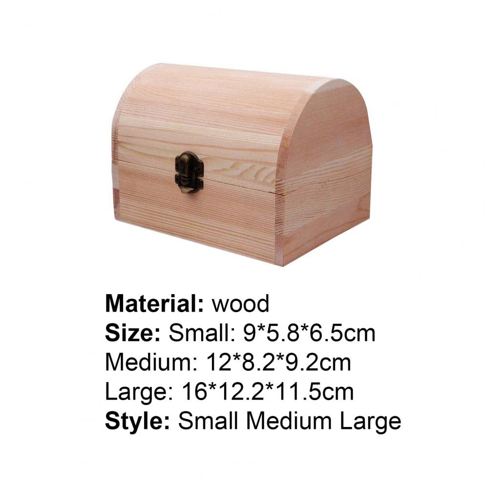 Large Capacity Rectangular Jewelry Box - Handmade Unfinished Wood Multifunctional Trinket Case, Lightweight & Delicate for Tabletop Storage | Perfect for Organizing Necklaces, Rings & Earrings