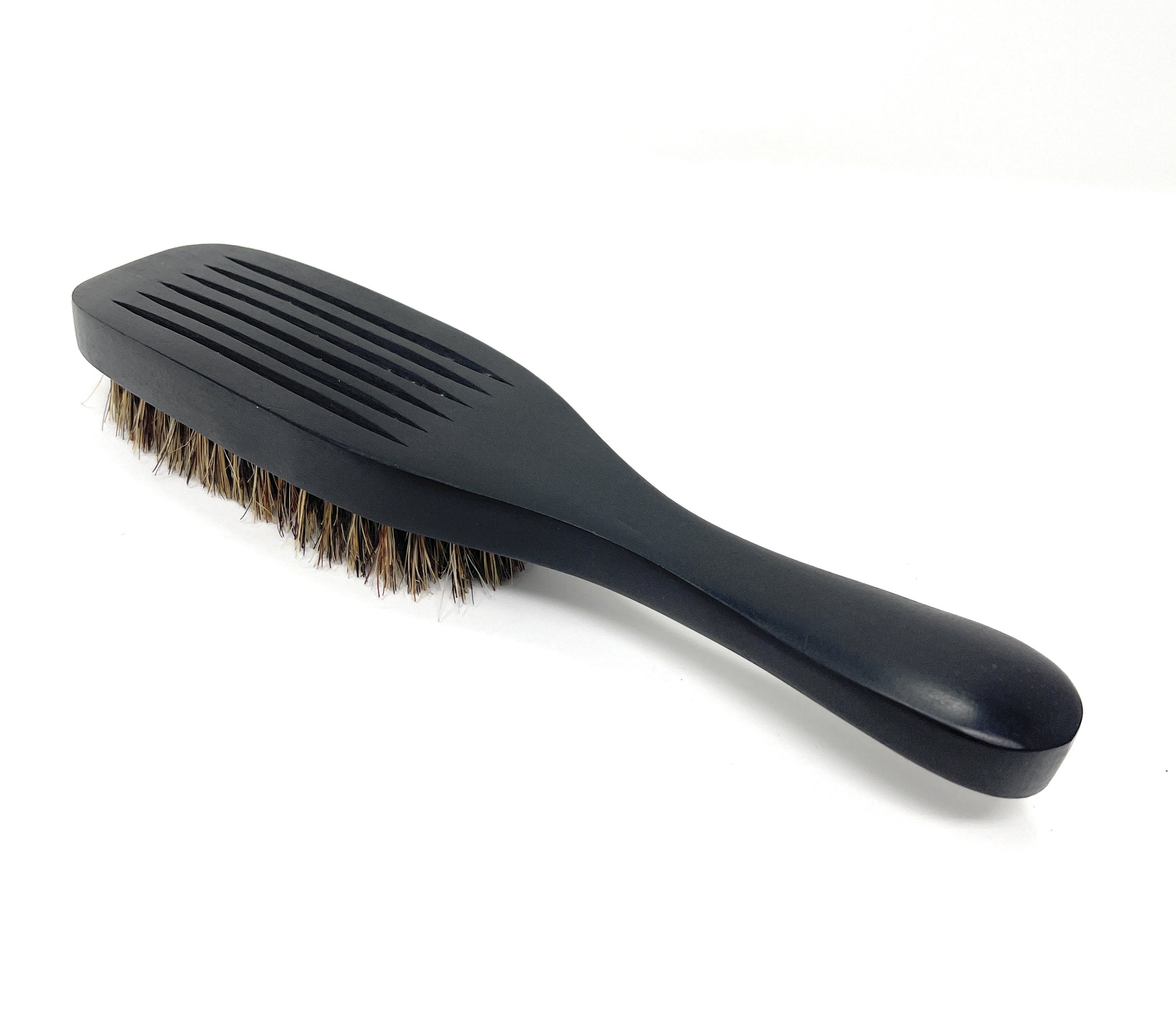 Scalpmaster Wave Hair Brush with Stiff Boar Bristles & Wood Handle - Detangling & Styling Brush for Curly, Wavy & Thick Hair - Perfect for Salon, Home & Travel Use