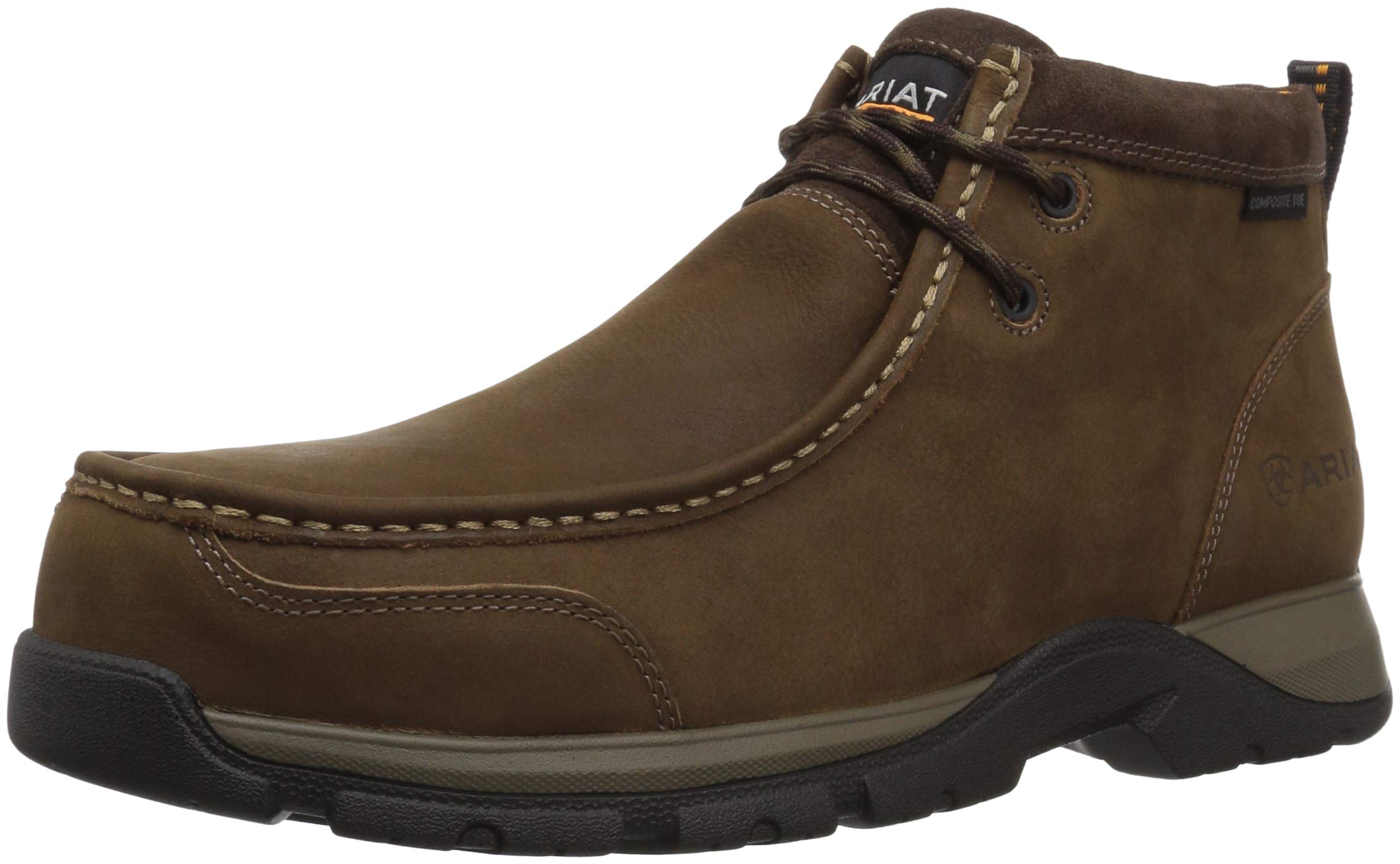 Ariat Men's Edge LTE Moc Composite Toe Work Boots - Safety Shoes for Construction, Warehouse & Outdoor Work | Slip Resistant & Comfortable Work Footwear