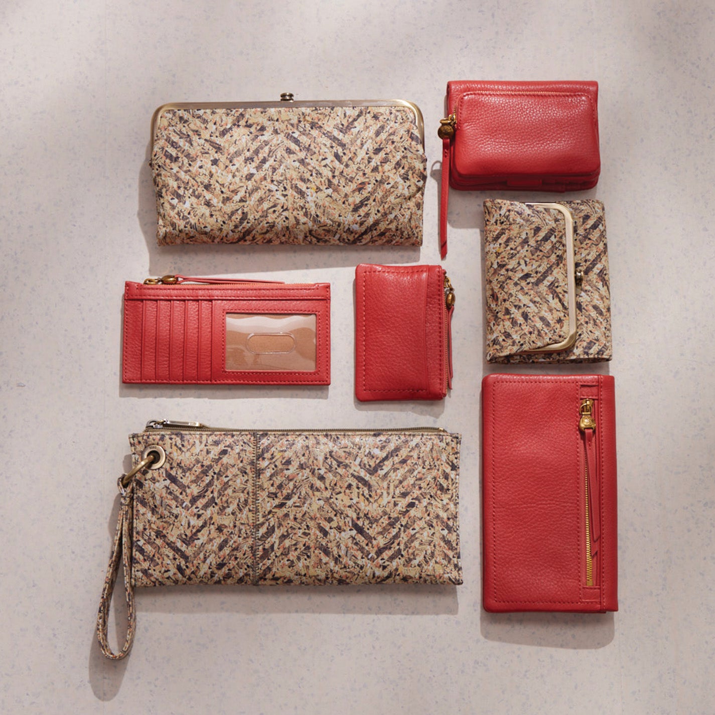 Vida Printed Leather Wristlet - Neutral Mosaic Pattern Crossbody Wallet for Women | Perfect for Everyday Use, Shopping & Travel