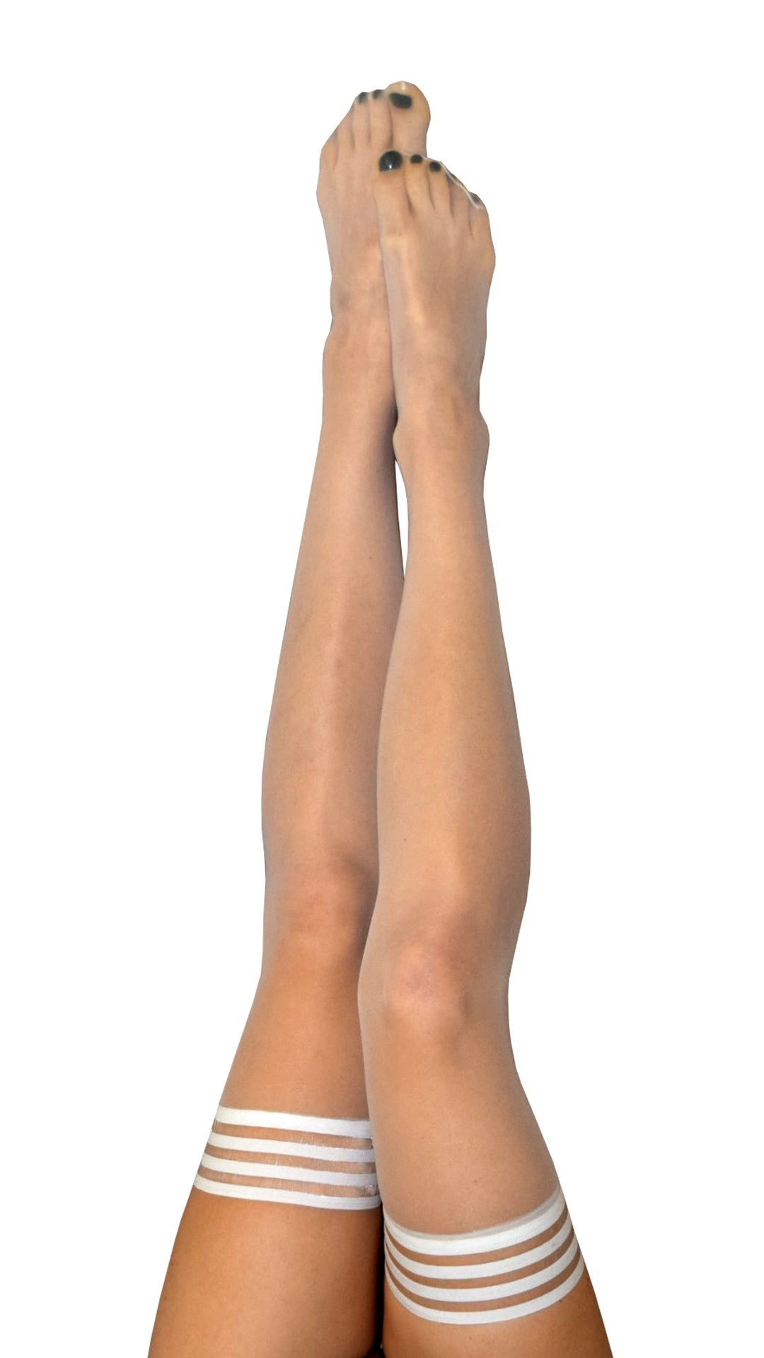 Ashley Thigh High Stockings for Weddings & White Parties - Petite to Plus Size Socks for Women, Perfect for Bridal Showers, Bachelorette Parties & Special Occasions