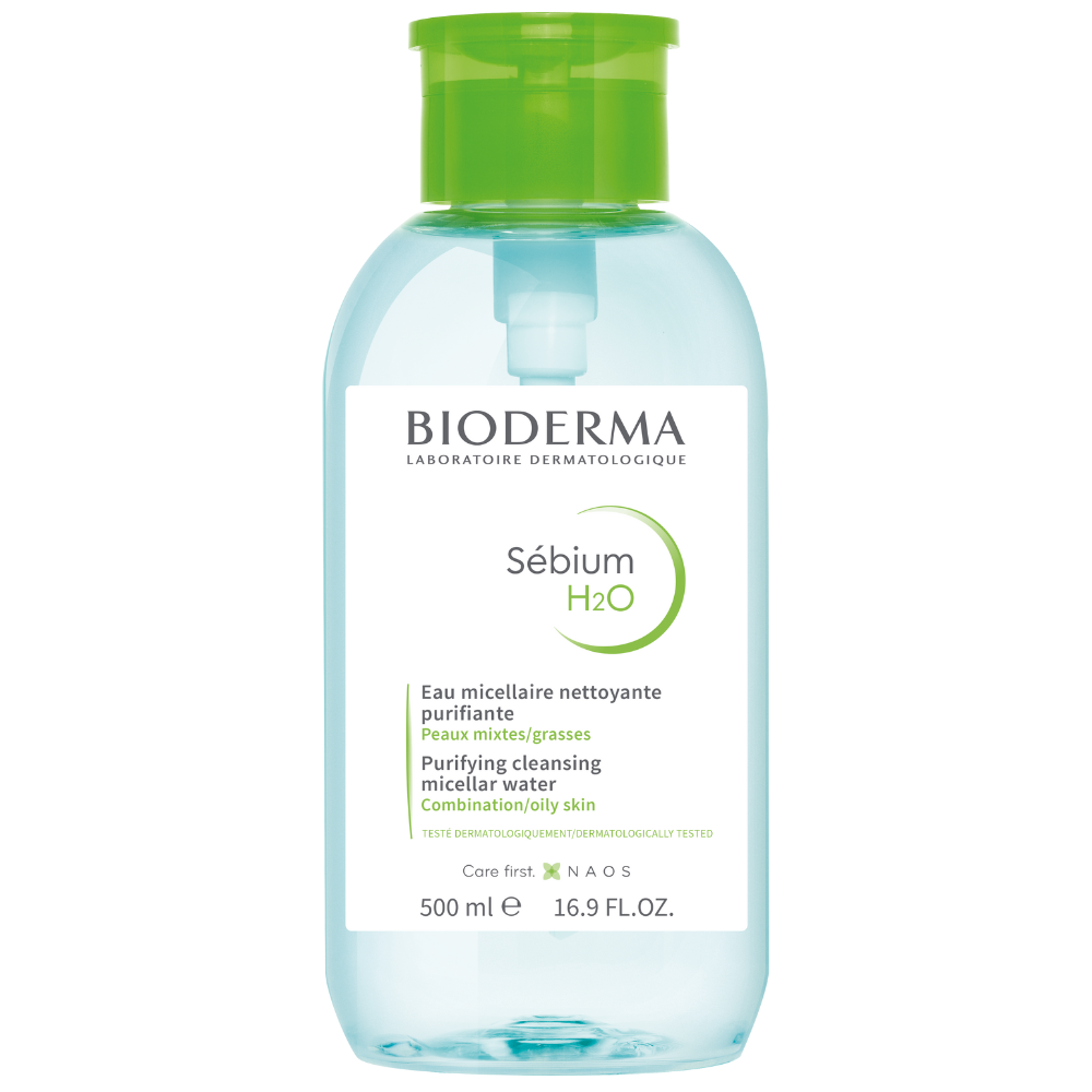 Bioderma Sebium H2O Micellar Water - Oil-Free Makeup Remover & Face Cleanser for Sensitive Skin | Perfect for Daily Skincare & Travel Essentials