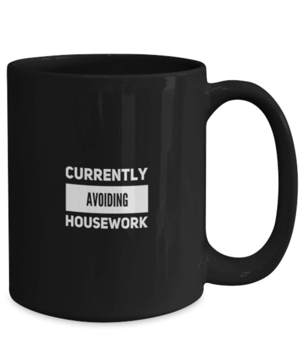 Funny Stay At Home Mom Coffee Mug - 'Currently Avoiding Housework' Novelty Gift Cup - Perfect for Mother's Day, Housewarming & Office Humor
