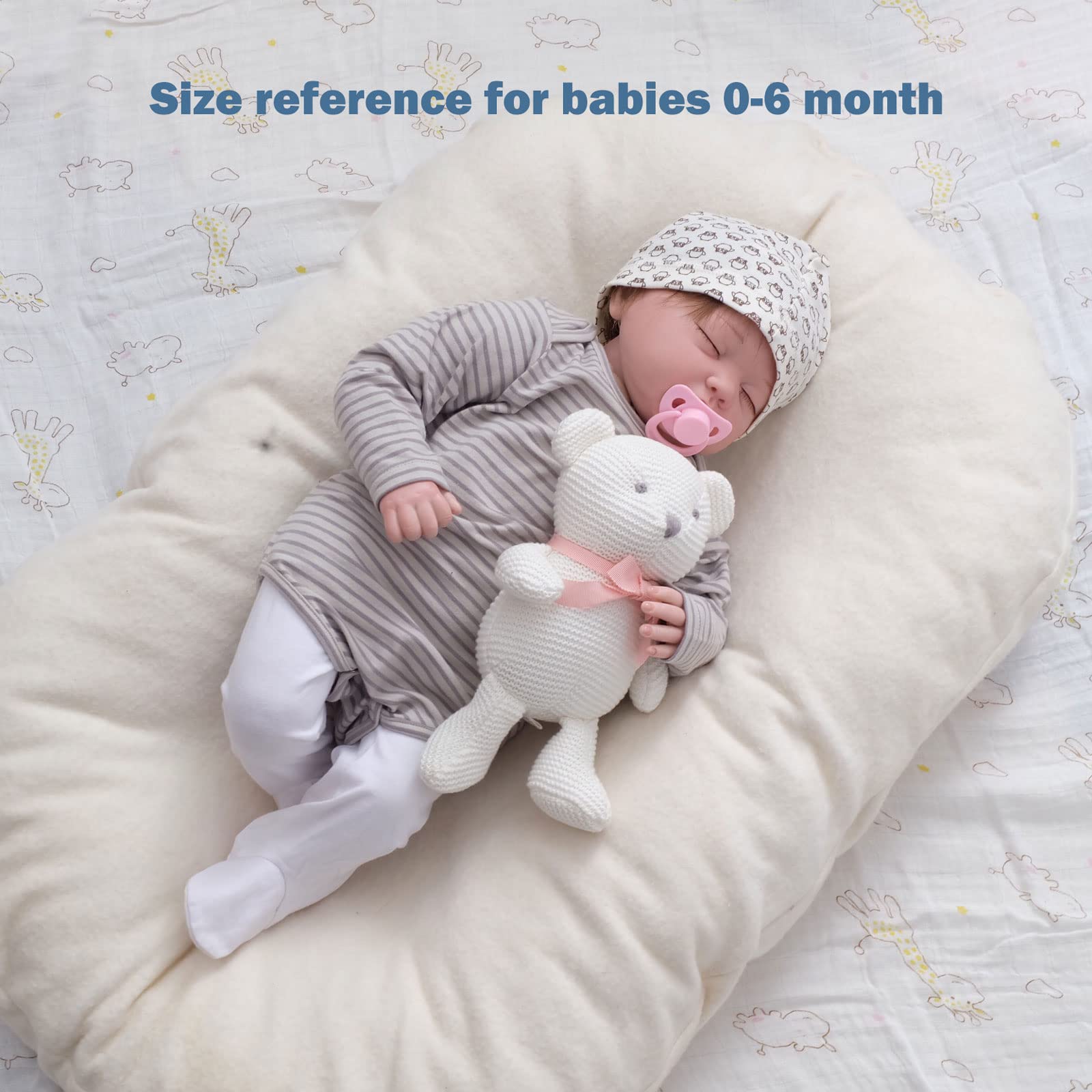 Organic White Teddy Bear Stuffed Animal - 6.5
