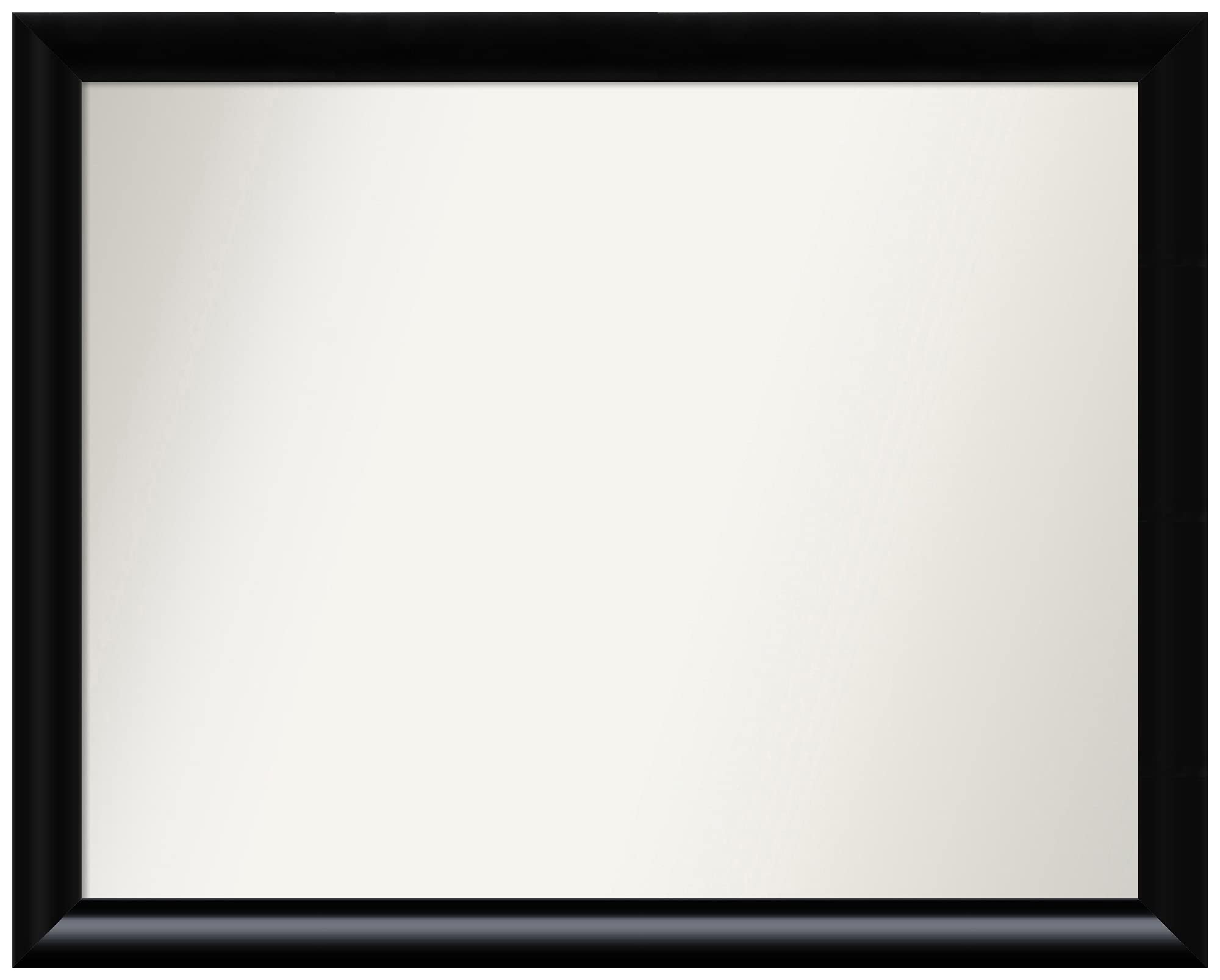 Amanti Art Non-Beveled Custom Wall Mirror - 24x30 Inches, Steinway Black Scoop Frame - Bathroom, Living Room, Bedroom Decor - Various Sizes Available - Elegant Black Framed Mirror for Home & Office
