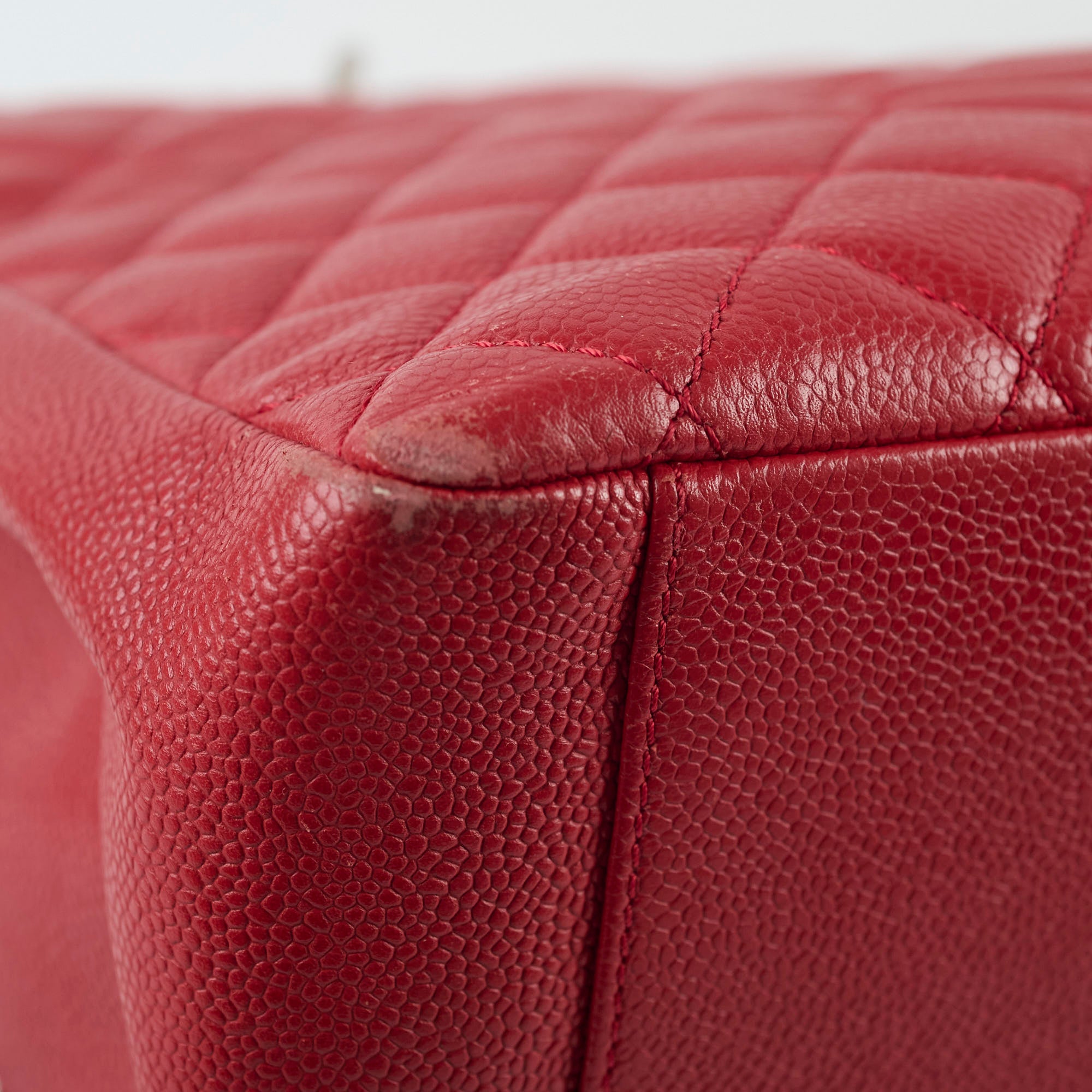 Chanel Caviar Leather Grand Shopping Tote GST Handbag - Red Luxury Designer Tote Bag for Women | Perfect for Work, Travel & Everyday Use
