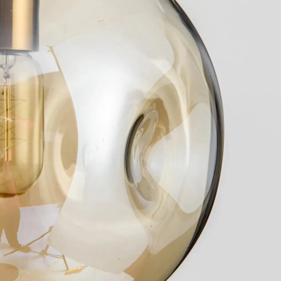Modern Spherical Glass Bubble Pendant Light - Elegant Ceiling Lighting for Living Room, Bedroom, and Dining Room Decor