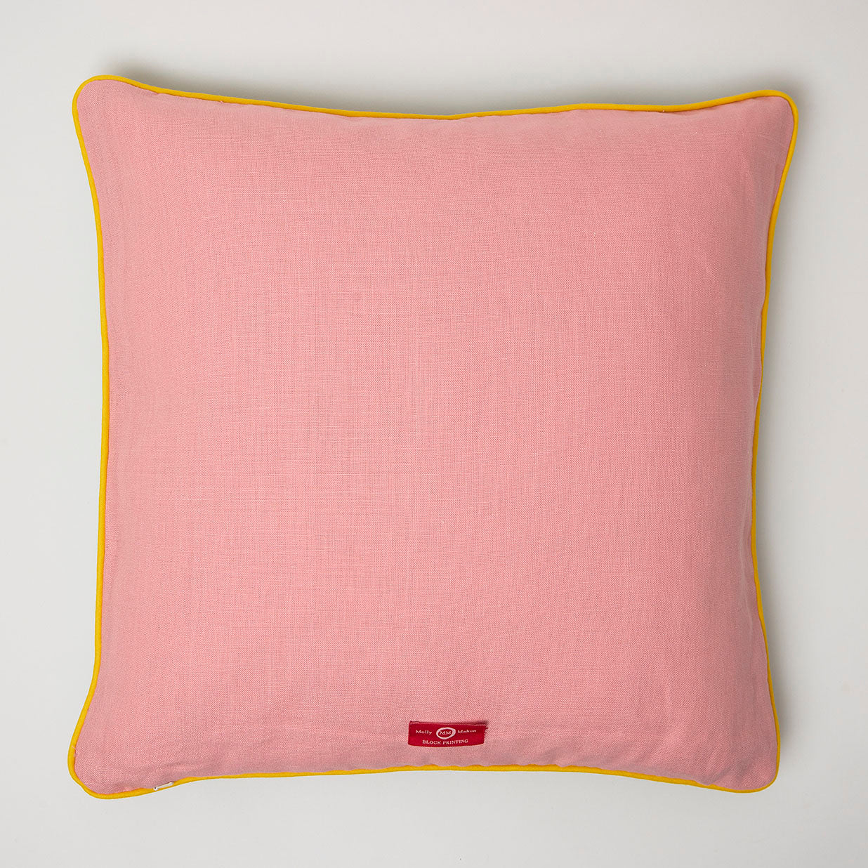 Luna Blue & Isabella Pink Piped Cushion - Soft Decorative Throw Pillow for Sofa, Bed, and Living Room - Home Decor Accent