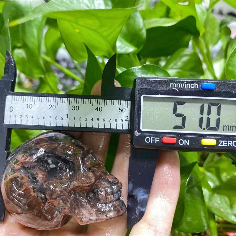 2 Inch Natural Katophorite Skull Carving Quartz Crystal - Feng Shui Healing Stone, Home Decor Gift for Meditation & Spiritual Practice (1 Piece) - Perfect for Altars, Office Desk & Energy Cleansing