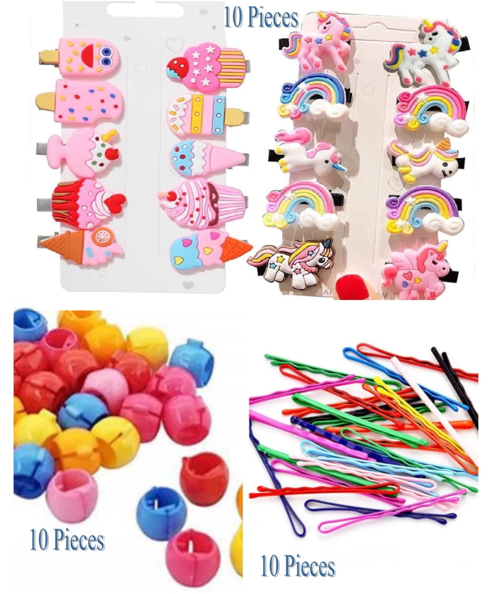 Snowpearl 30-Piece Stylish Hair Accessories Set – Cute Cartoon Hair Clips | Bobby Pins | Mini Hair Beads & Claws – Multicolor for Women & Girls – Perfect for School, Parties, and Everyday Hairstyling