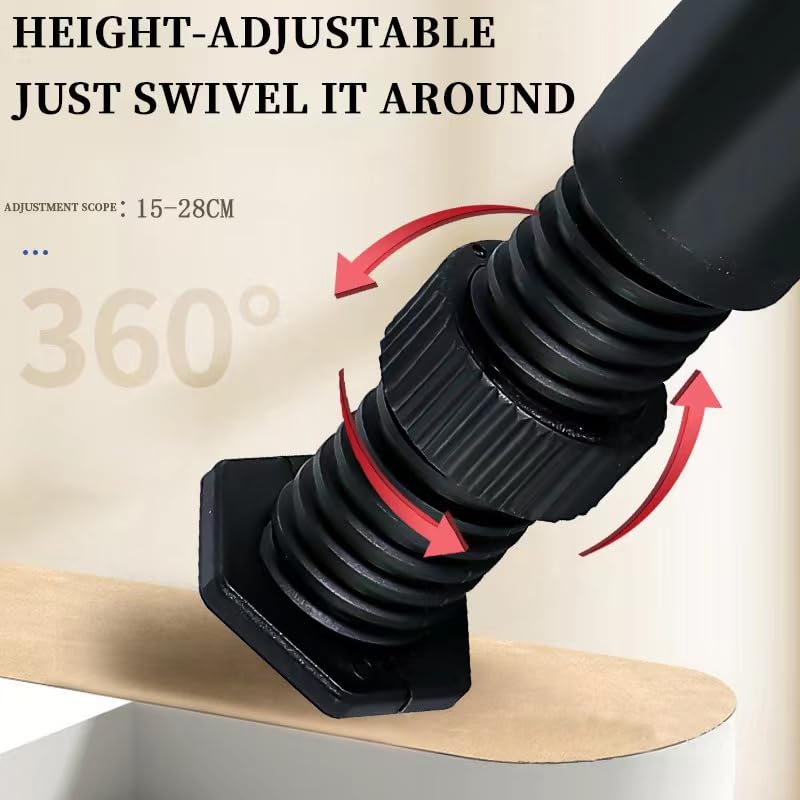 YYLIFE 4PC Adjustable Heavy Duty Bed Frame Support Legs - Extra Durable Furniture Feet for King Size Beds, Sofas & Tables | Perfect for Bed Frame Reinforcement, Center Slat Support & Furniture Stability