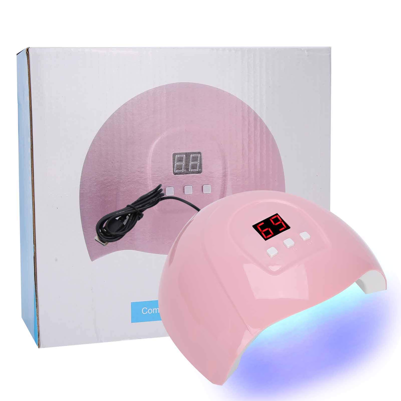 54W UV LED Nail Lamp Dryer - Professional Gel Nail Curing Light with USB Power, Fast Drying for Gel Polish & Nail Art | Perfect for Home Manicures & Salon Use