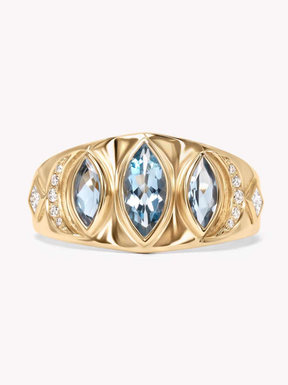 Unique Aquamarine Celeste Ring - Handcrafted OOAK Jewelry for Women - Perfect for Weddings, Anniversaries & Special Occasions