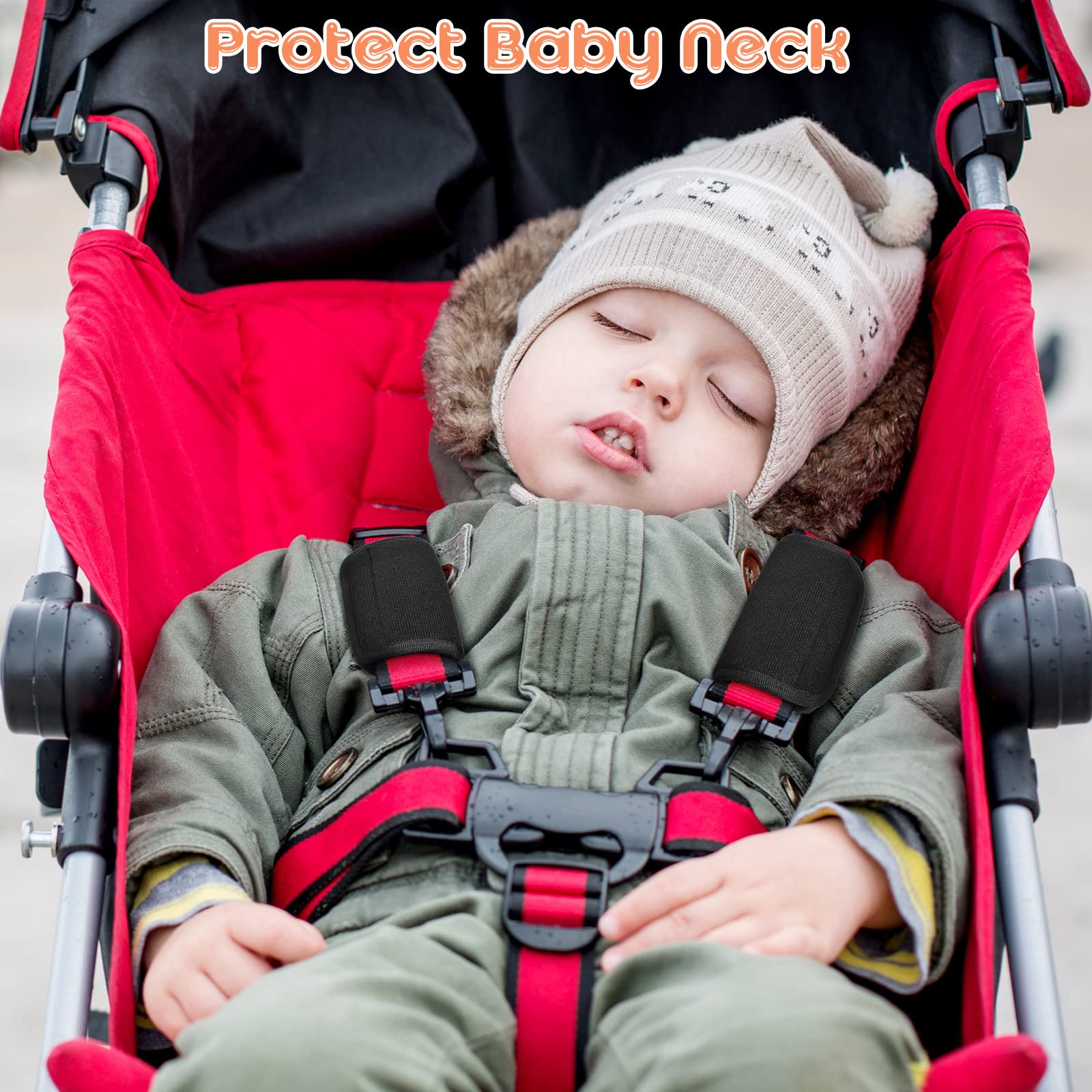 6-Piece Soft Baby Car Seat Strap Covers - Comfortable Shoulder Pads for Infant Car Seats & Strollers - Breathable Safety Belt Cushions for Boys and Girls - Perfect for Long Road Trips and Daily Commutes